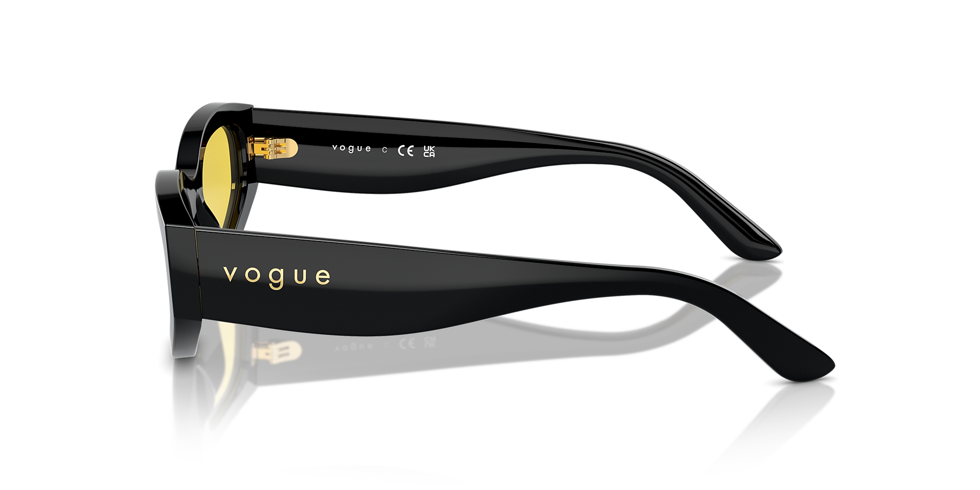 Sunglasses VO5585S - Black - Yellow Flash Silver - Acetate | Vogue