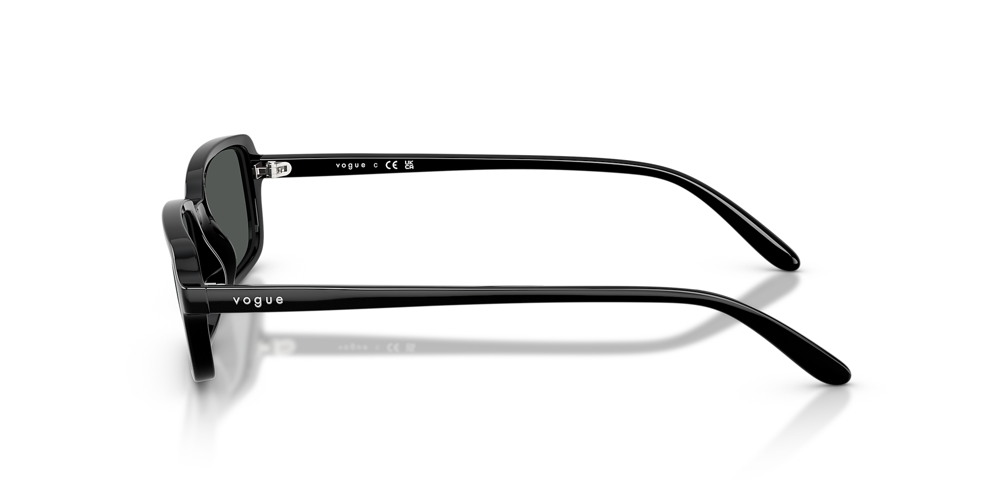 Óculos de sol VO5666S - Preto - Cinzento-escuro - Nylon | Vogue Brazil