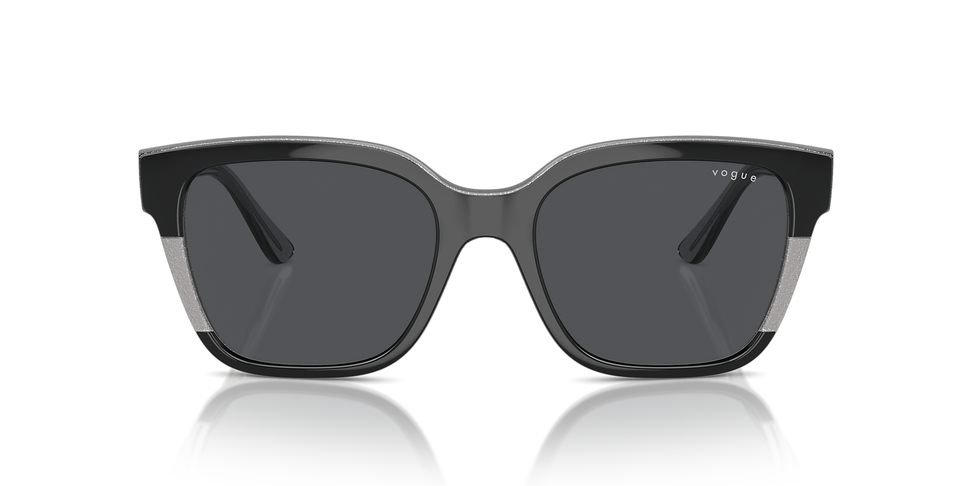 Sunglasses VO5558S Black/transp Grey Glitter Dark Grey Nylon