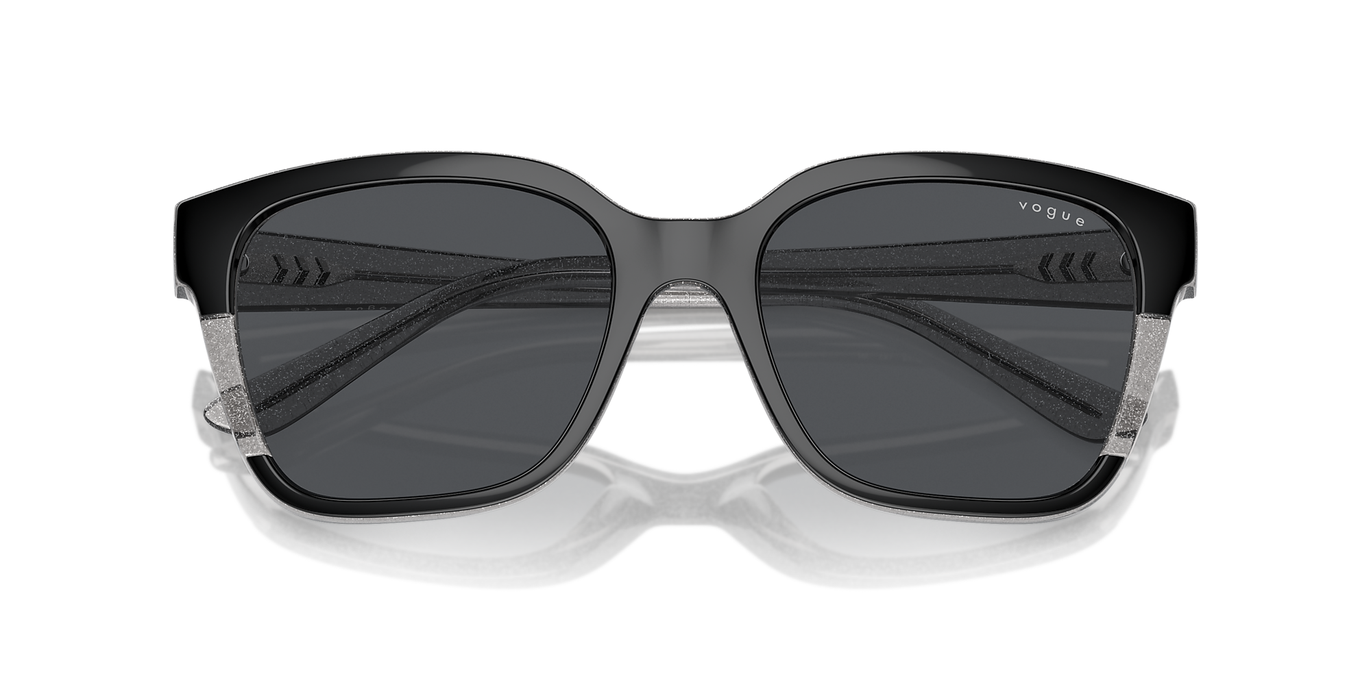 Sunglasses VO5558S - Black/transp Grey Glitter - Dark Grey