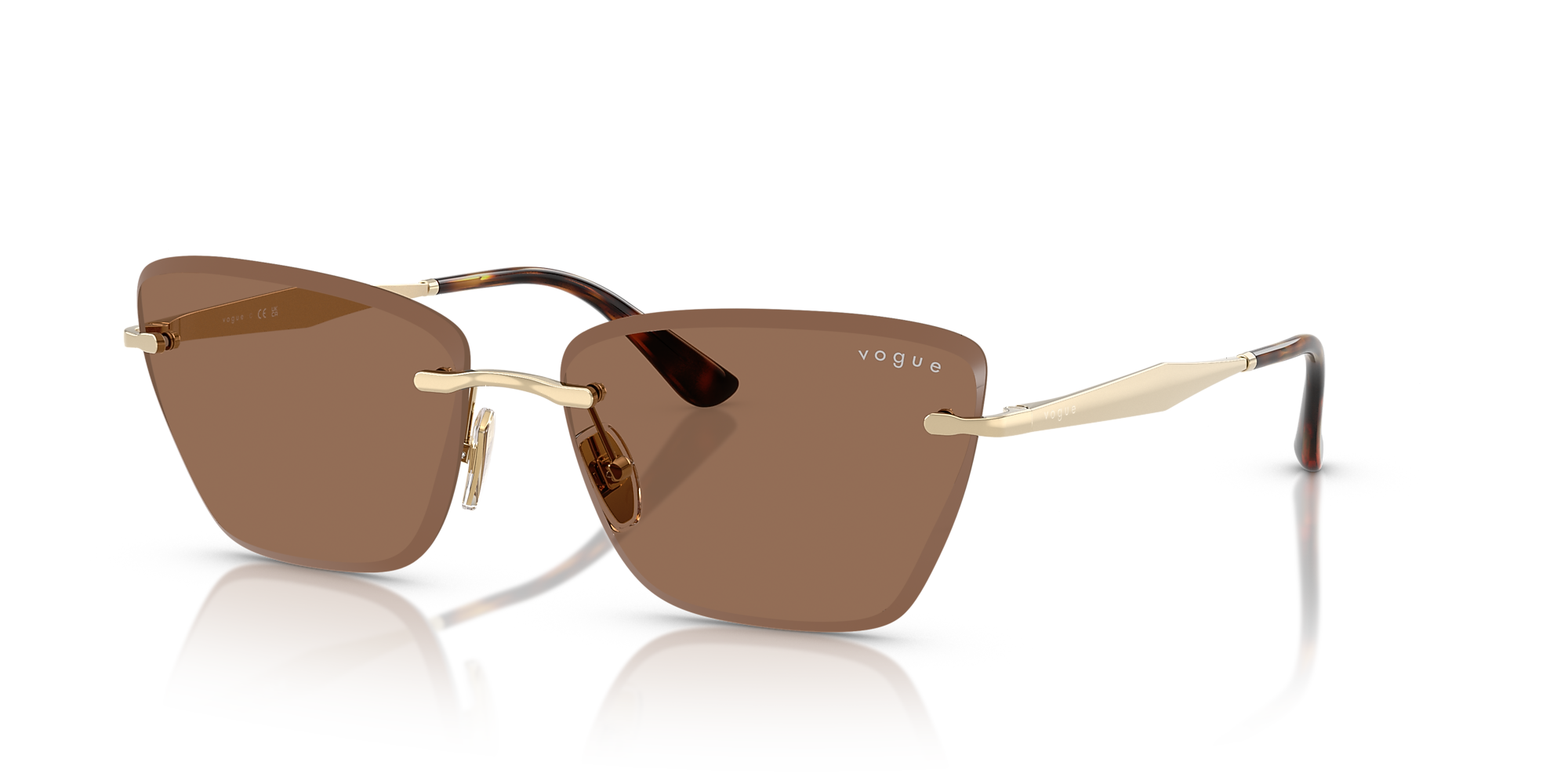 Sunglasses VO4332S - Pale Gold - Dark Brown - Metal | Vogue Slovakia