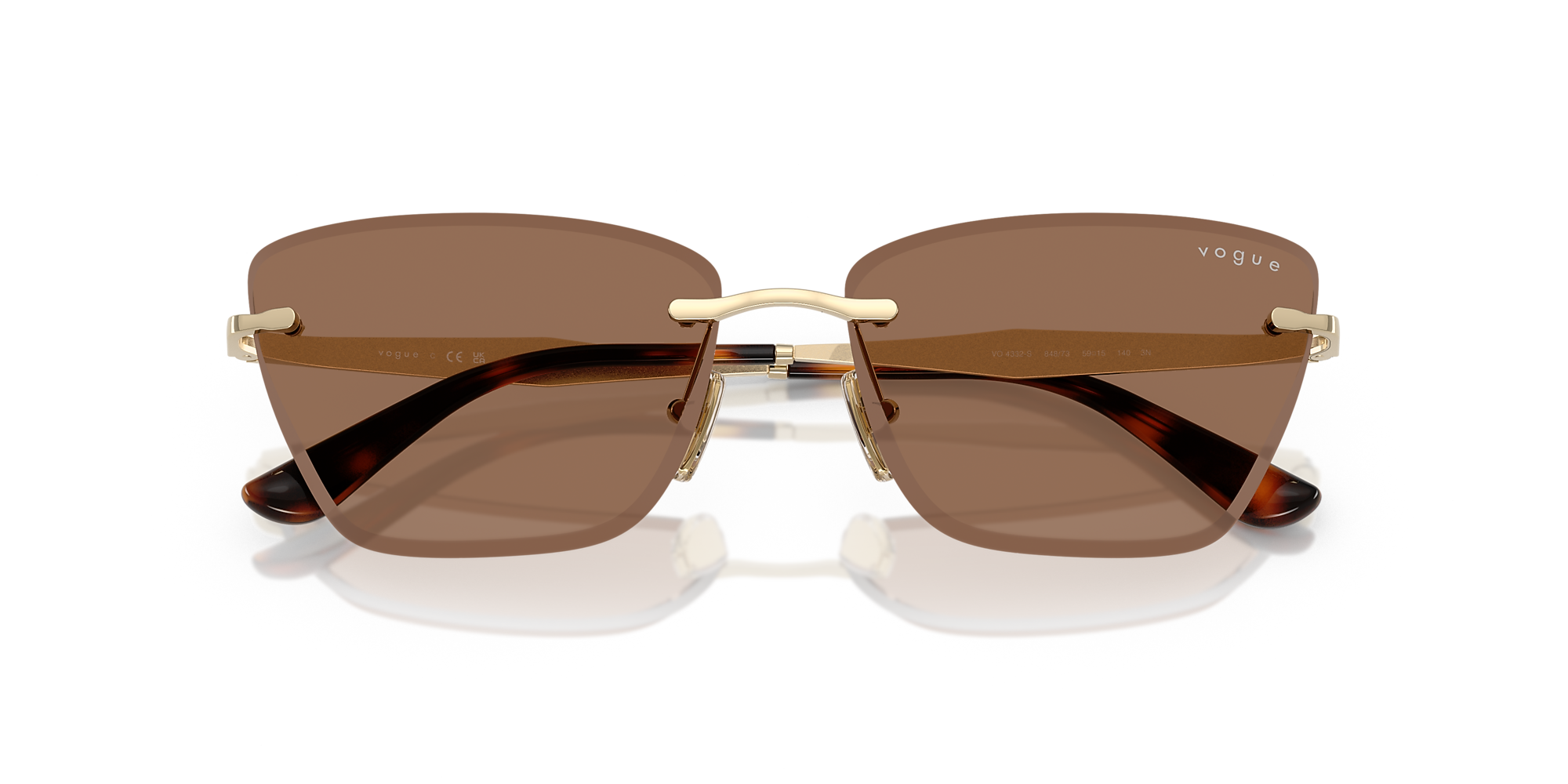 Sunglasses VO4332S - Pale Gold - Dark Brown - Metal | Vogue United