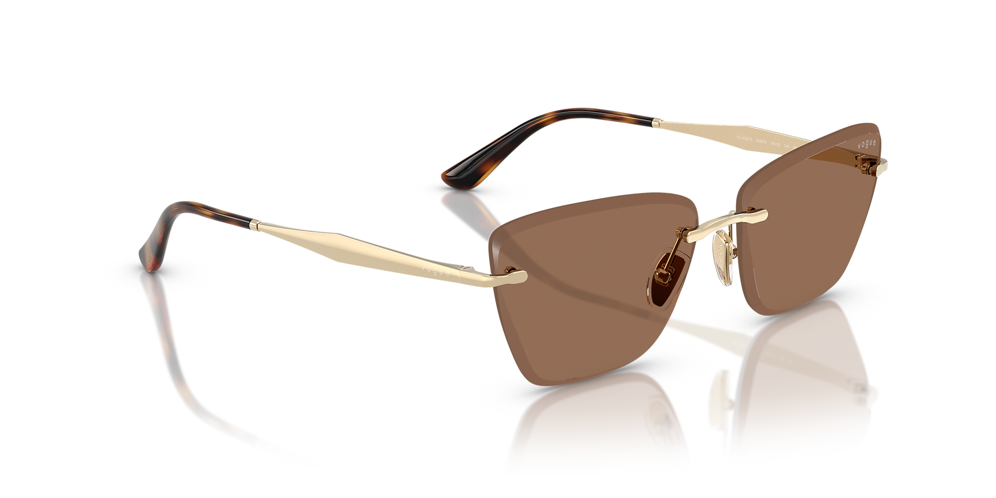 Sunglasses VO4332S - Pale Gold - Dark Brown - Metal | Vogue United