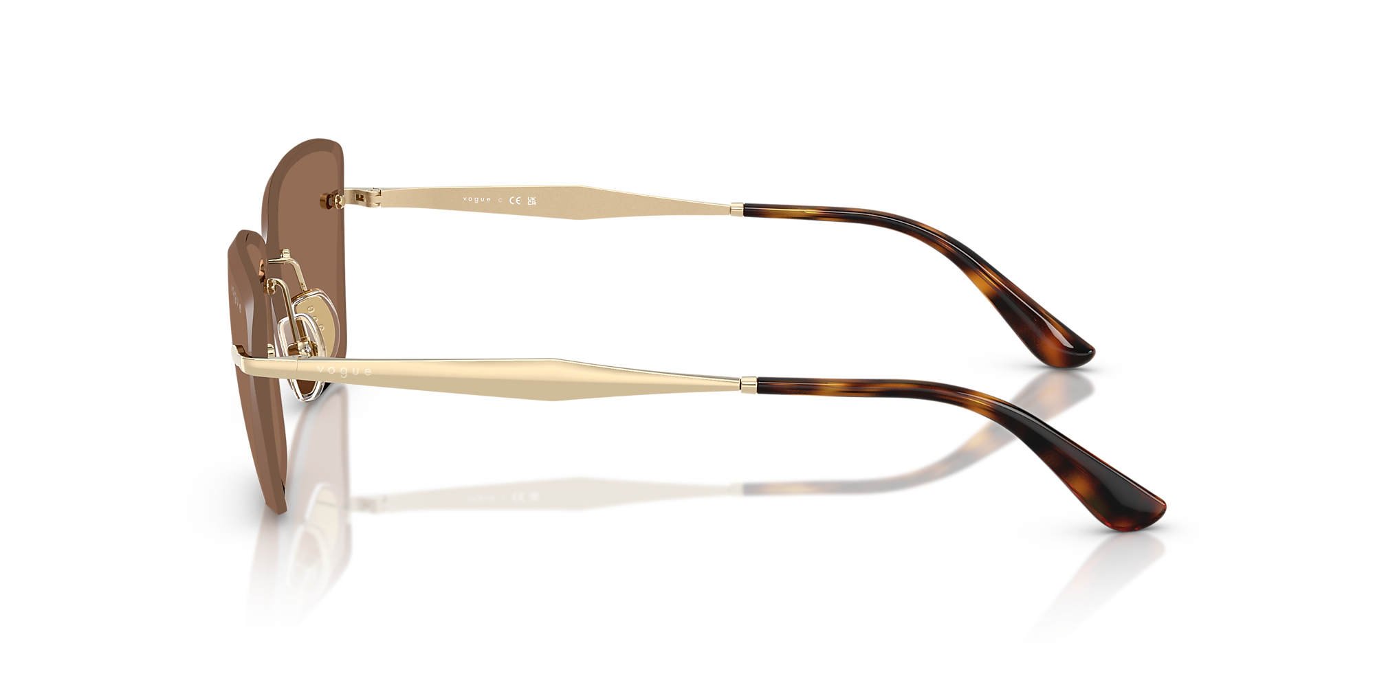 Sunglasses VO4332S - Pale Gold - Dark Brown - Metal | Vogue United