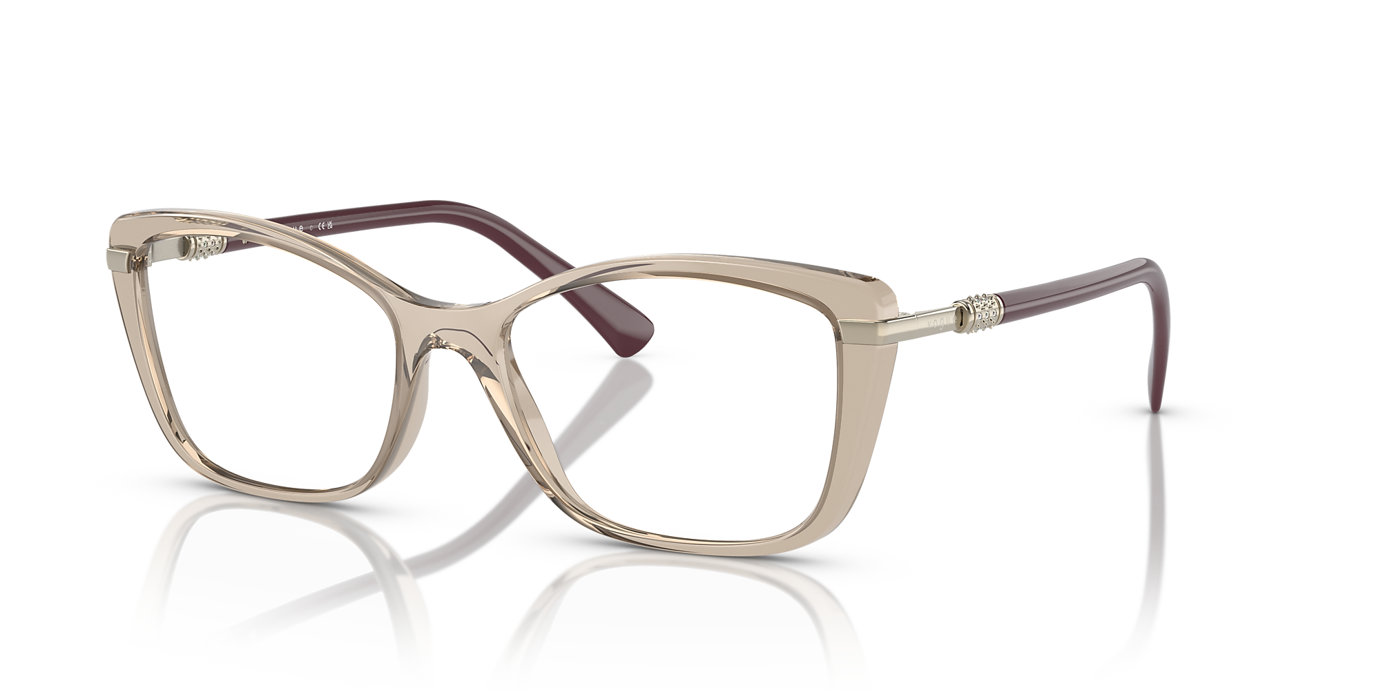 Eyeglasses VO5487B - Transparent Light Brown - Demo Lens