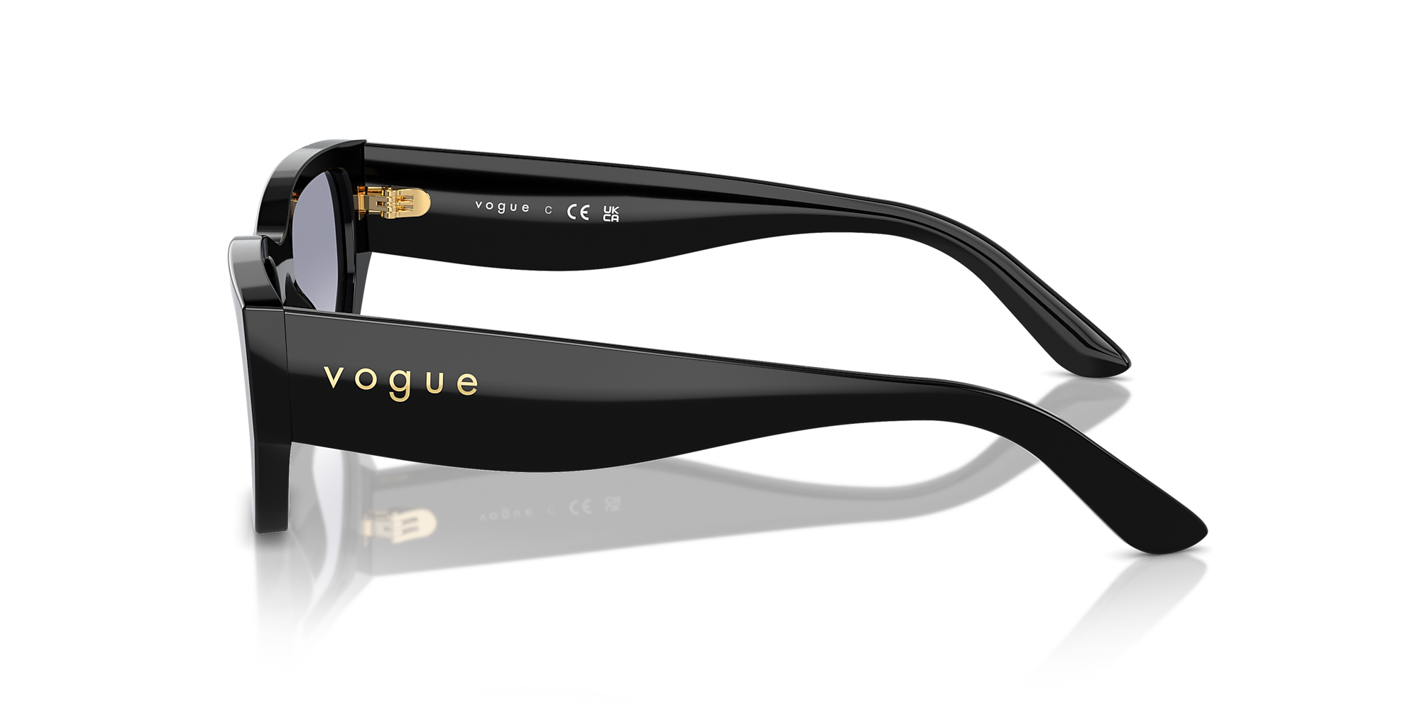 Sunglasses VO5586S - Black - Clear Gradient Blue - Acetate | Vogue