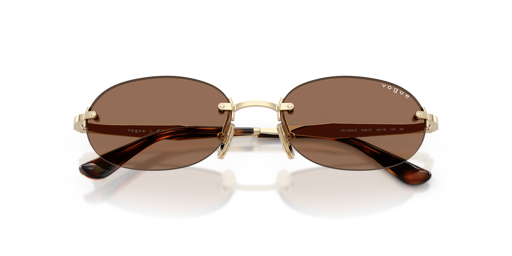 Sunglasses VO4342S - Pale Gold - Dark Brown - Metal | Vogue United