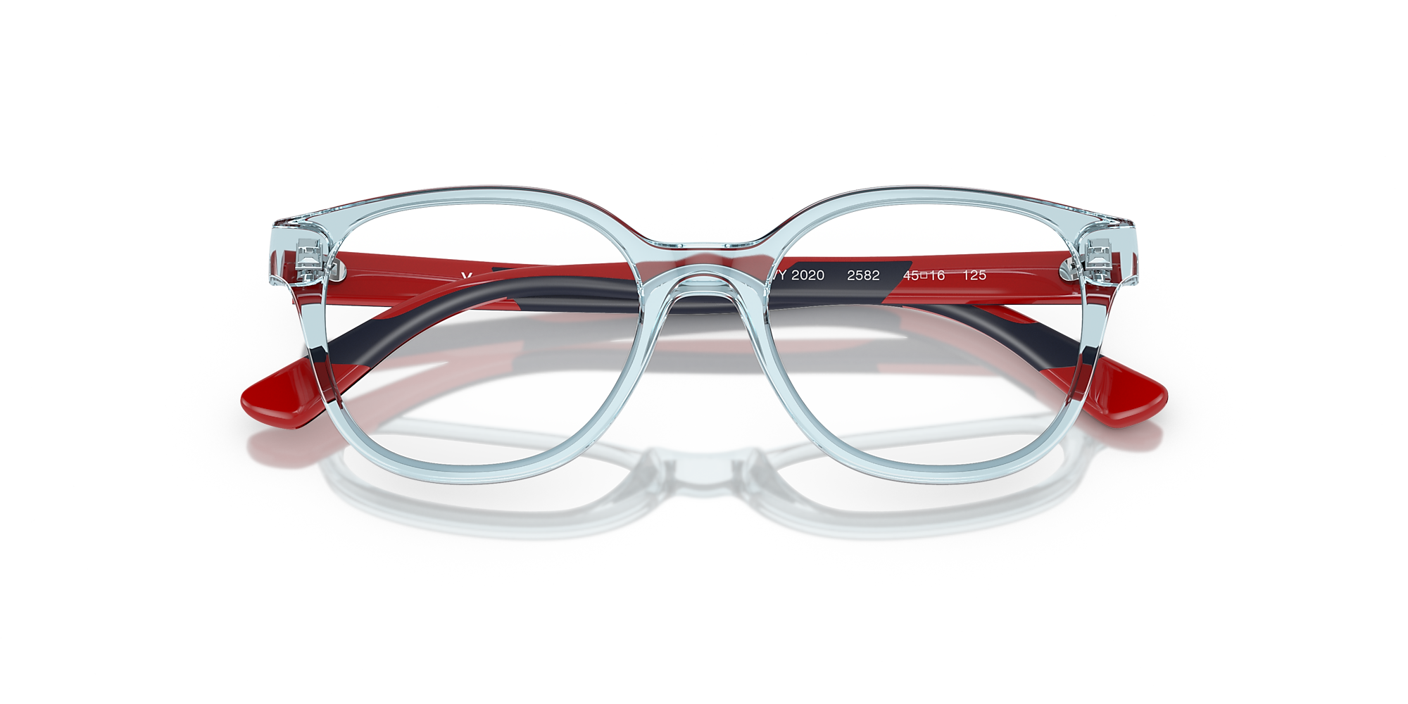 Eyeglasses VY2020 Transparent Light Blue Demo Lens Injected