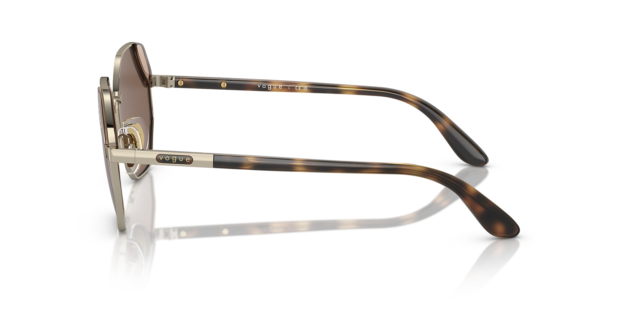 Sunglasses VO4268S - Pale Gold - Dark Brown - Metal | Vogue Slovenia