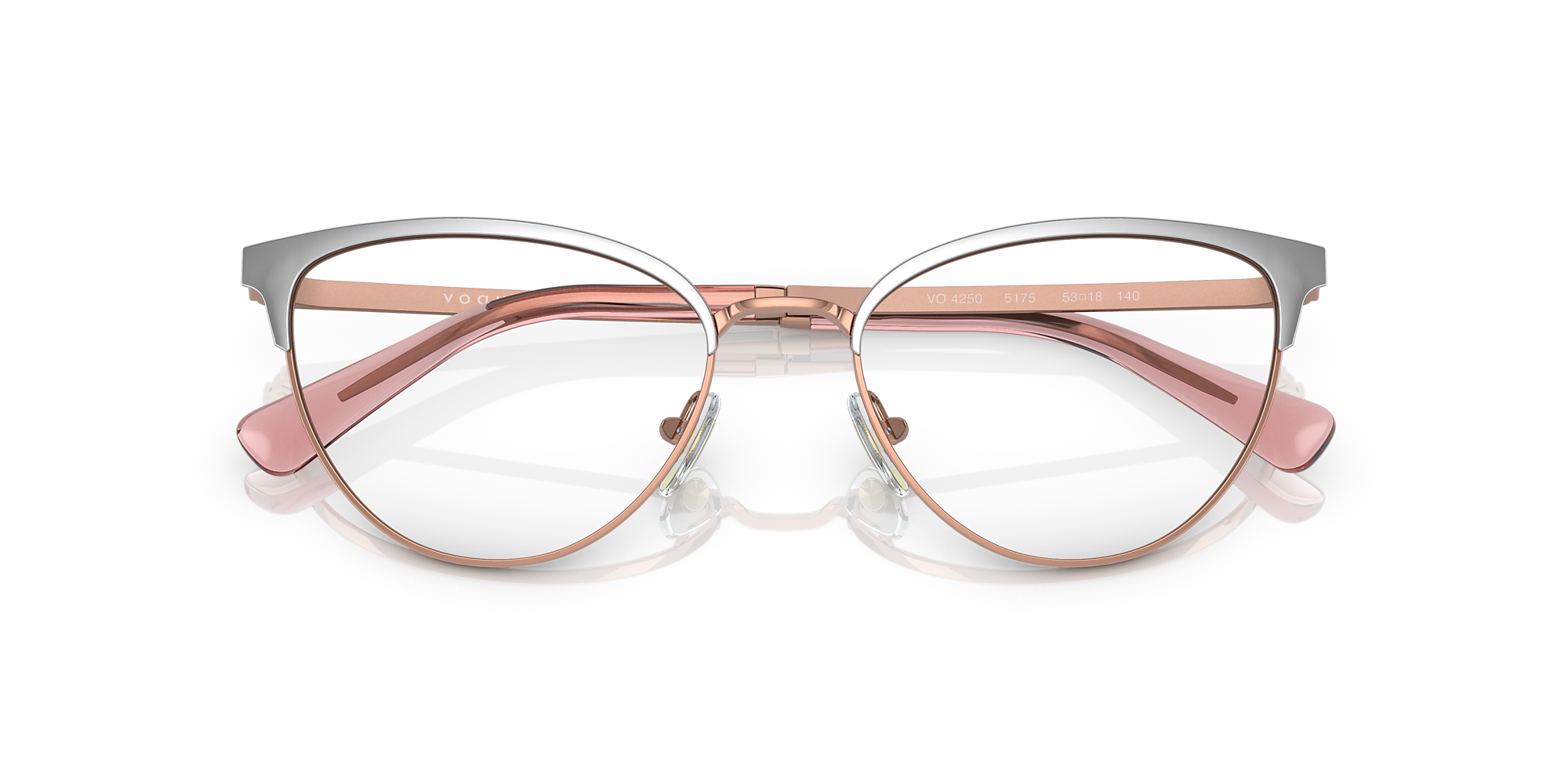 洋書 Eye on Europe Eyeglasses VO4250 - Top Silver/rose Gold - Demo Lens - Metal