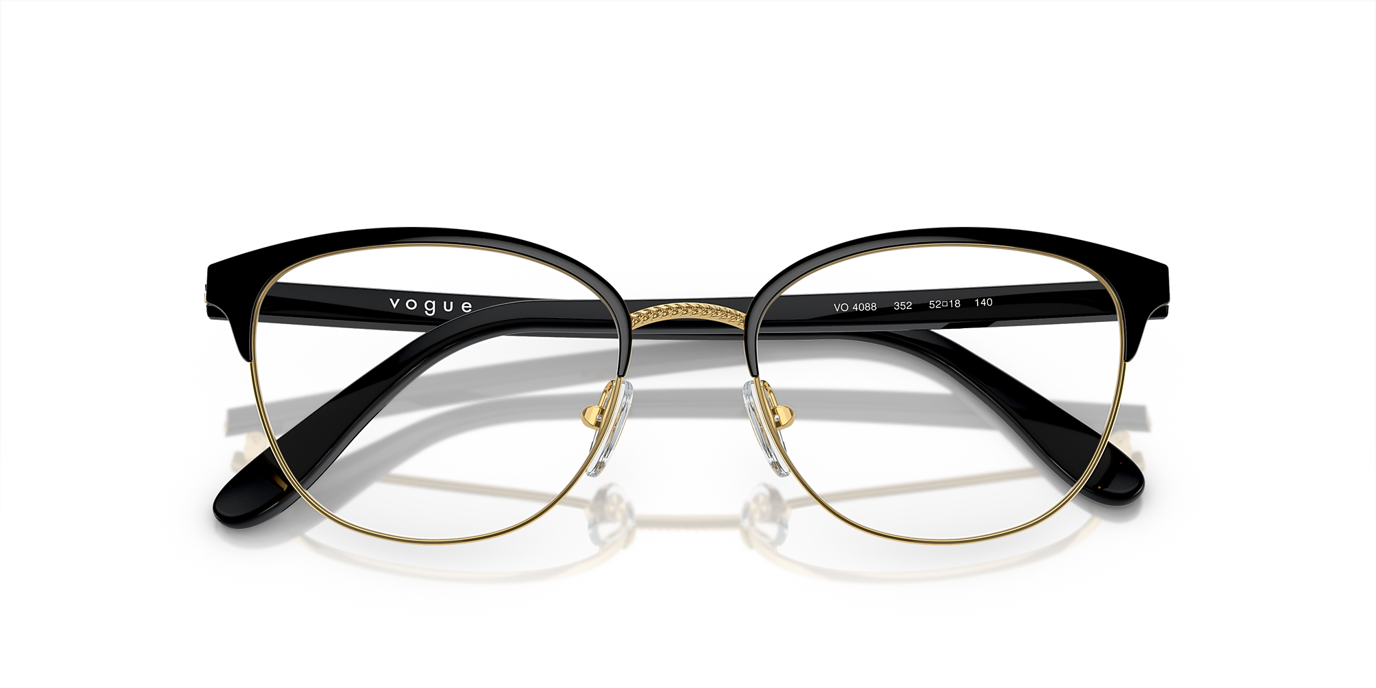 Eyeglasses VO4088 - Black/gold - Demo Lens - Metal | Vogue