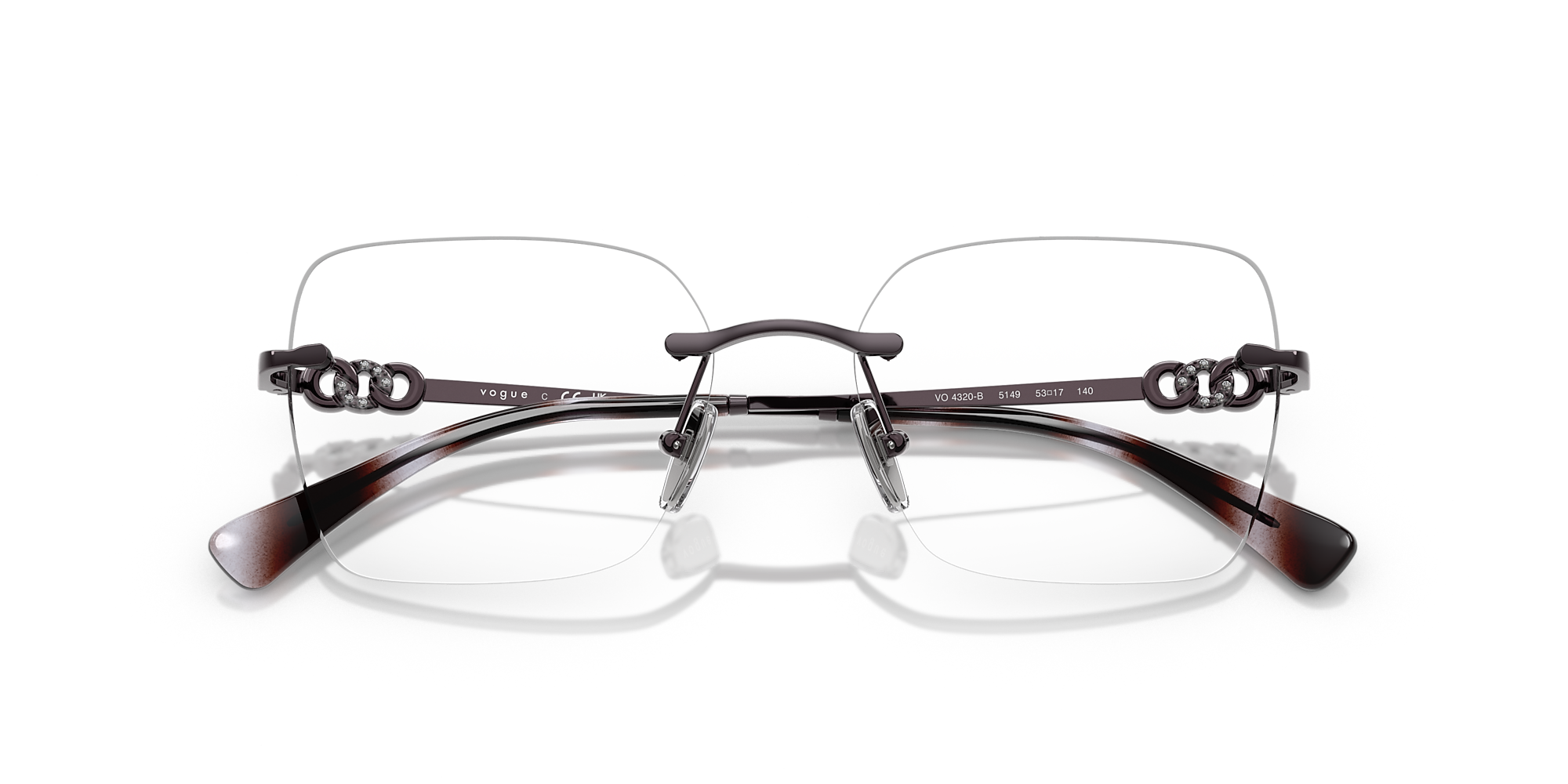 Elizabetheღページ Eyeglasses VO4320B - Light Violet - Demo Lens - Metal