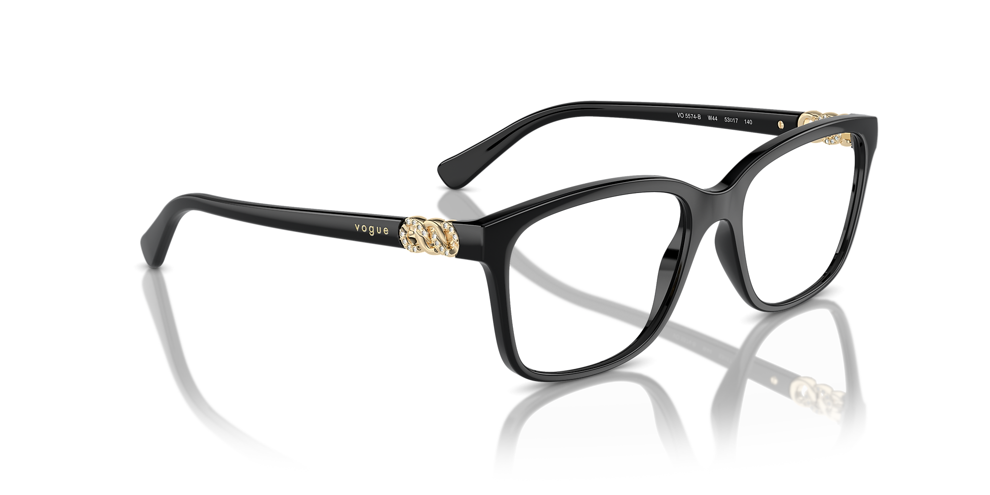 Eyeglasses VO5574B - Black - Demo Lens - Nylon & Propionate