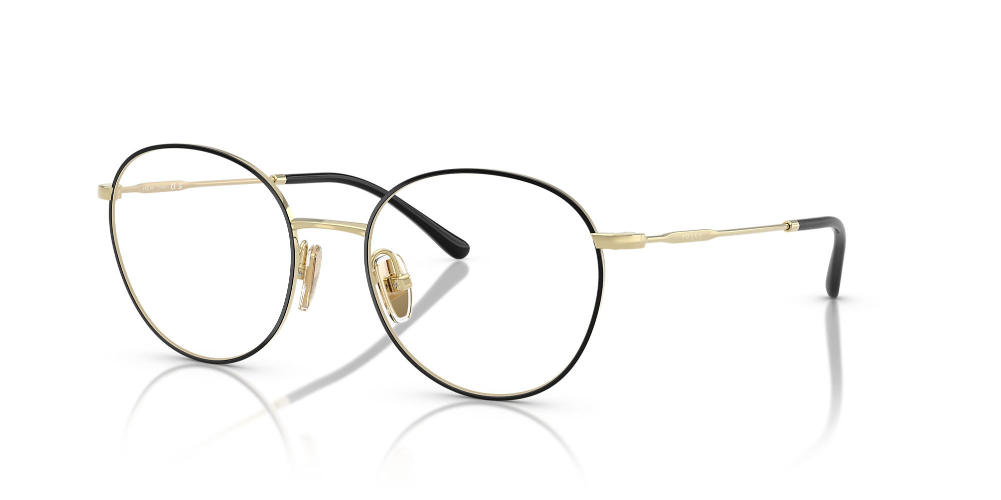 Gafas VO4280T Top Negro/dorado Claro Lentes De Demostración