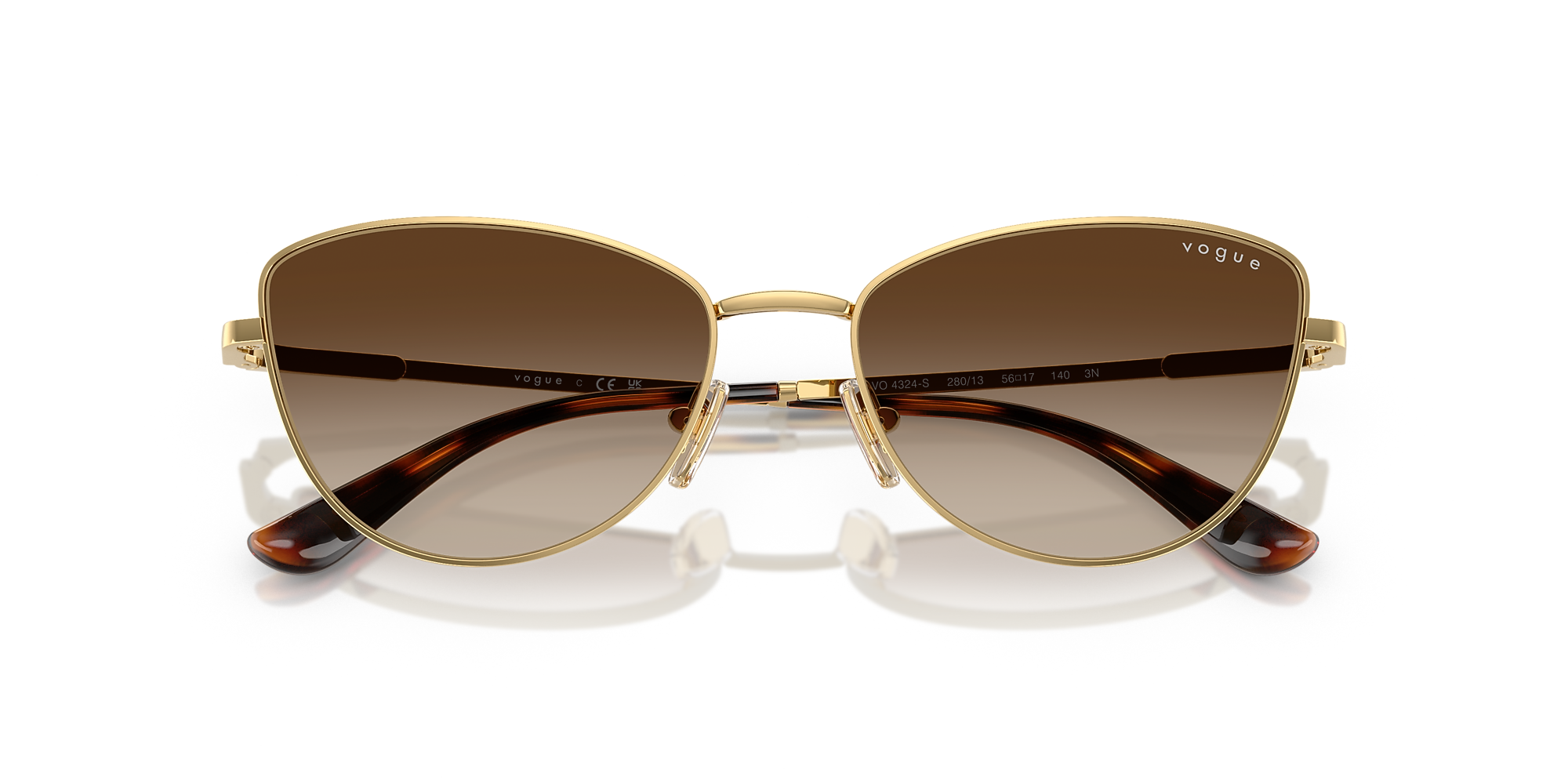 Sunglasses VO4324S - Gold - Gradient Dark Brown - Metal | Vogue