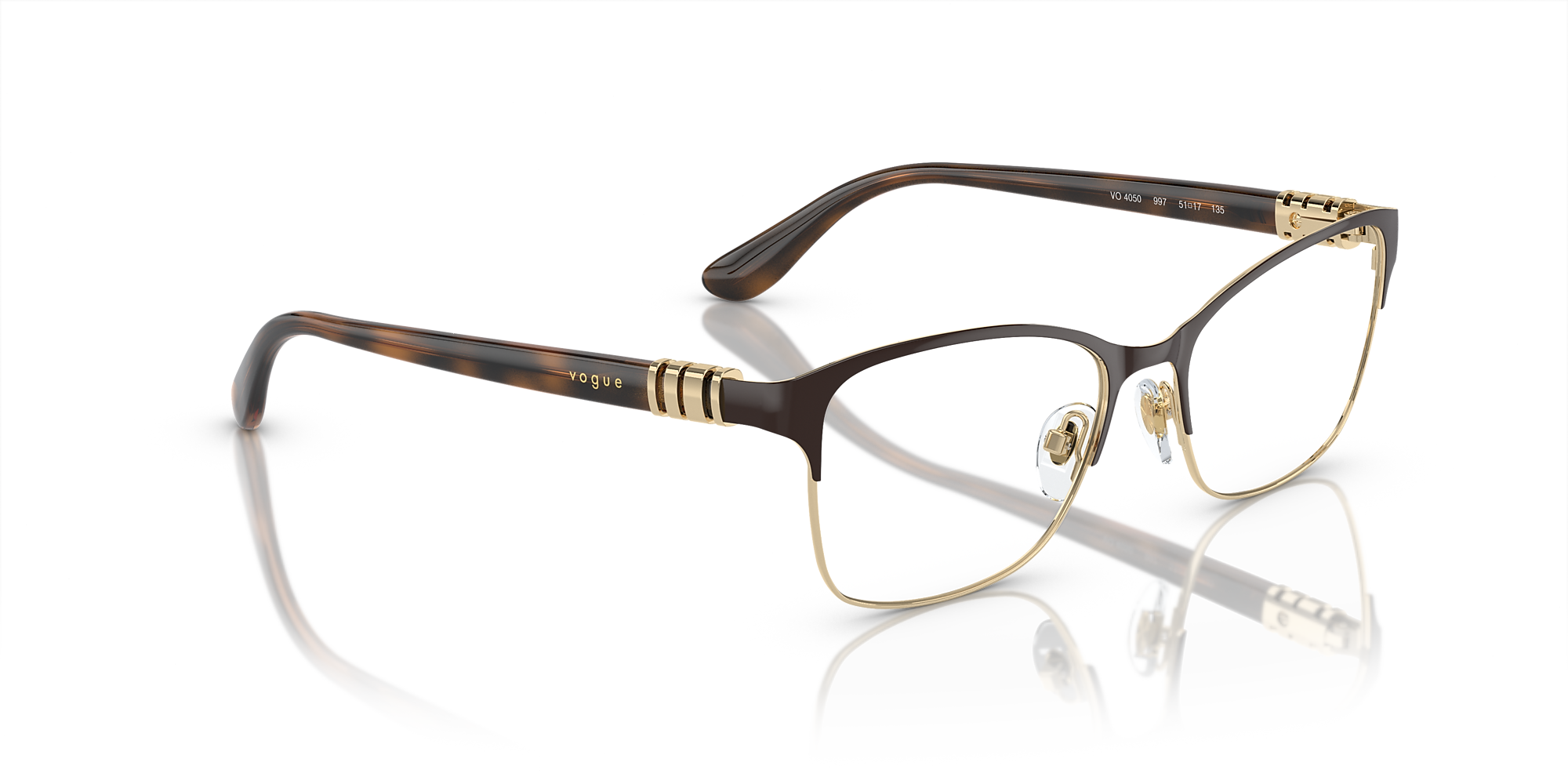 Eyeglasses VO4050 - Brown - Demo Lens - Metal | Vogue United
