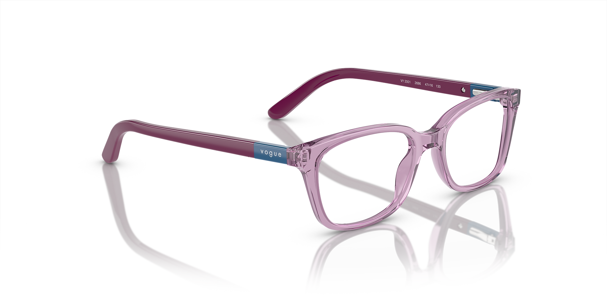 Eyeglasses VY2001 - Top Transparent Violet - Demo Lens