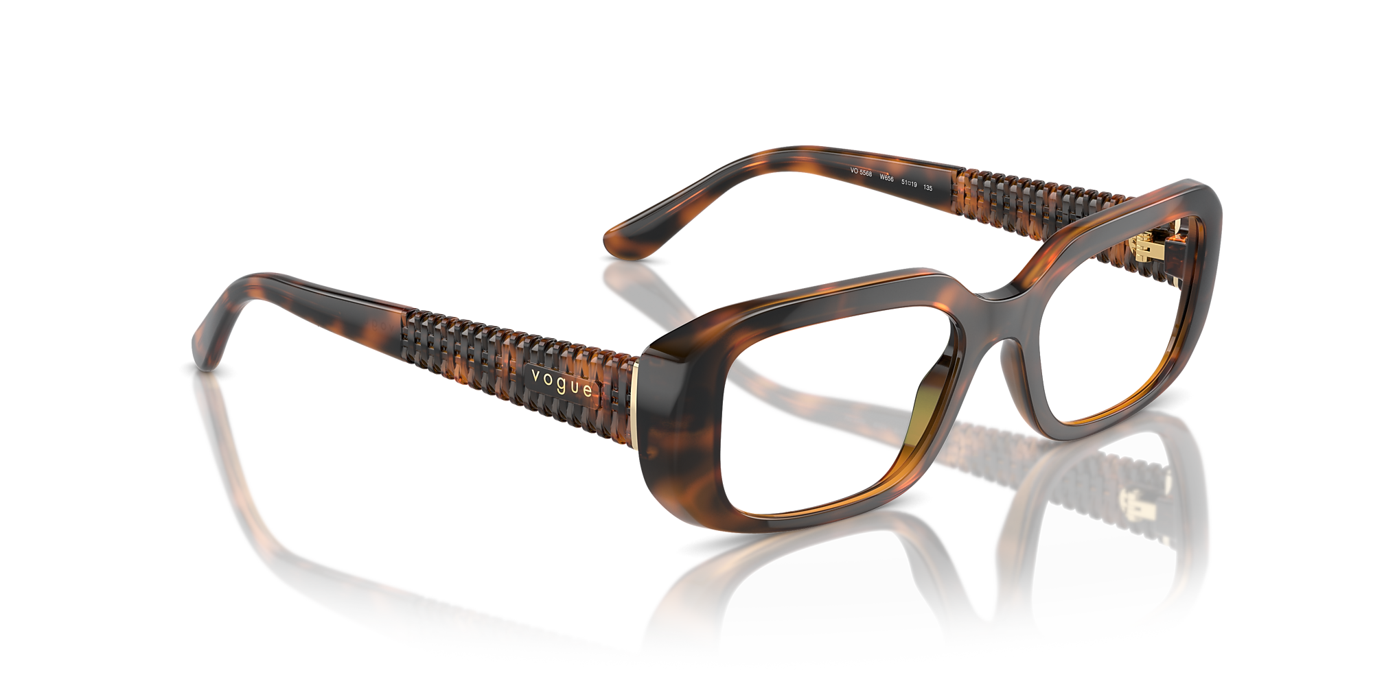 Eyeglasses VO5568 - Dark Havana - Demo Lens - Nylon & Propionate