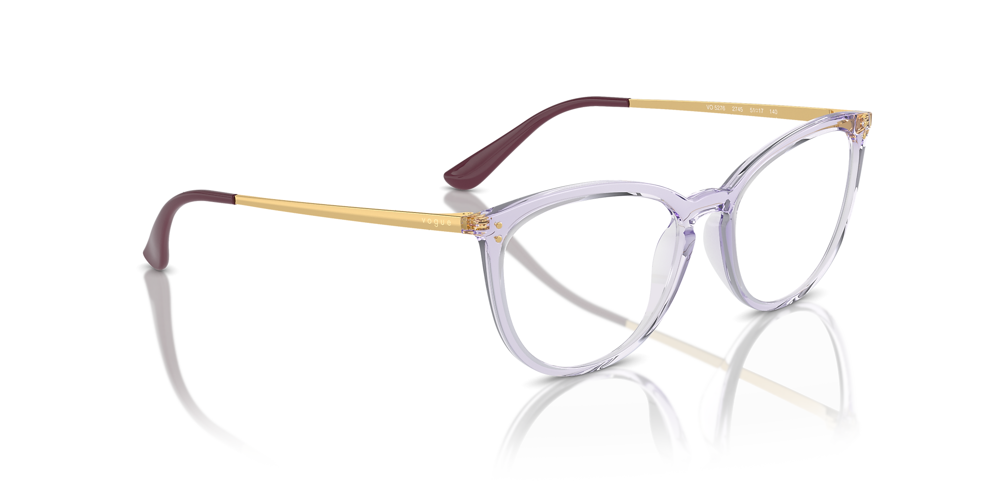 Eyeglasses VO5276 - Transparent Violet - Demo Lens - Metal | Vogue
