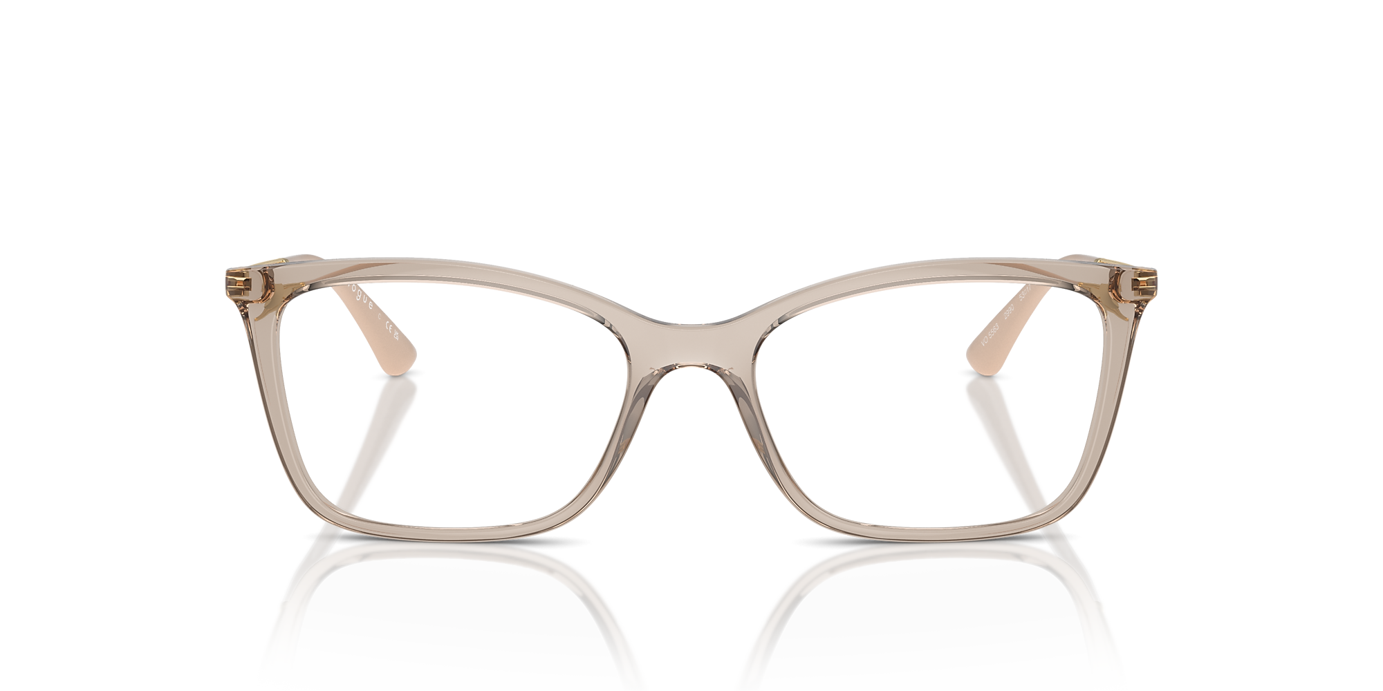 Eyeglasses VO5563 - Transparent Caramel - Demo Lens - Metal
