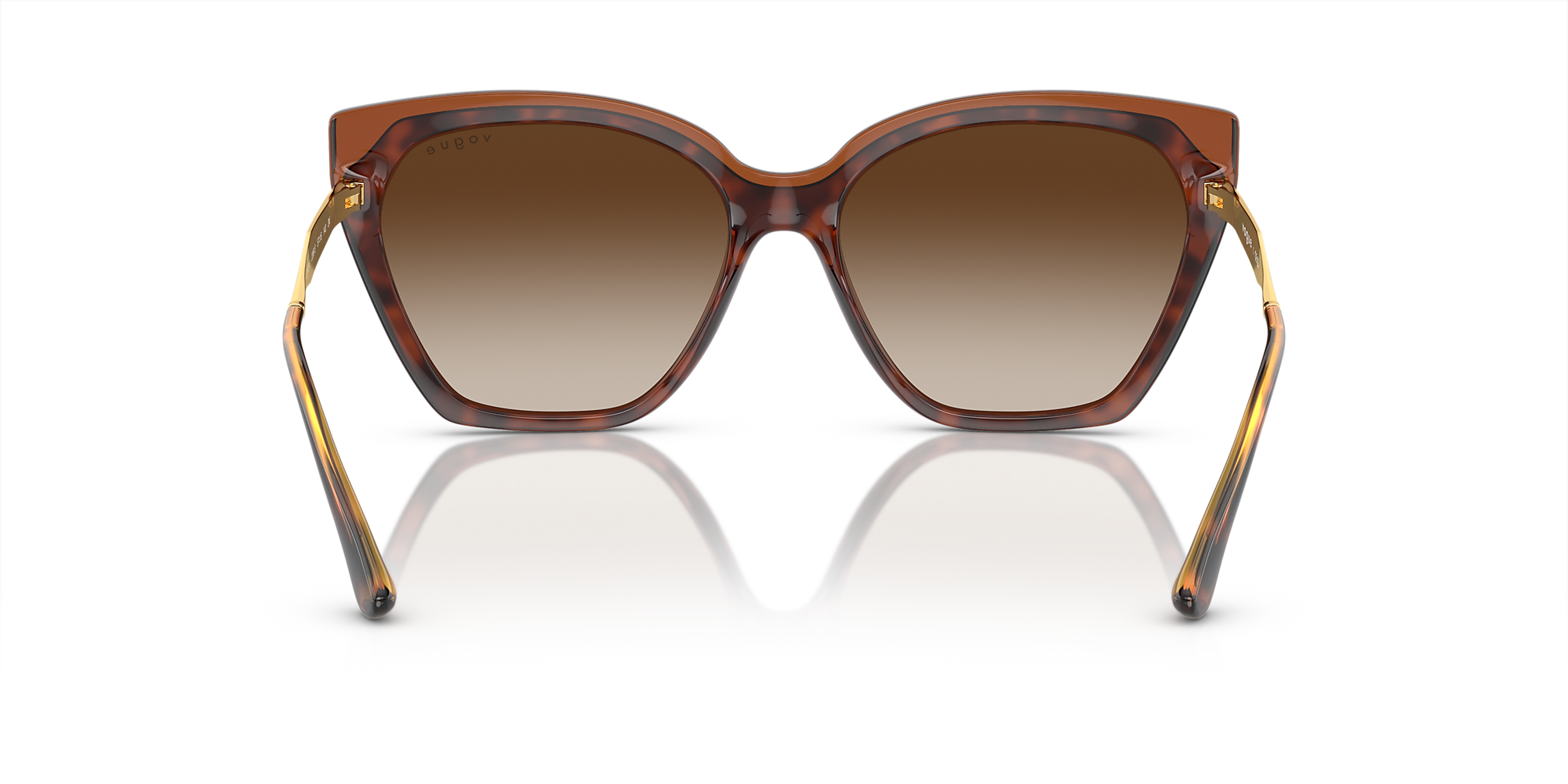 【ULLALA】New Lao Nasi Two Piece Dark Orange Sunglasses VO5521S - Top Havana/light Brown - Brown
