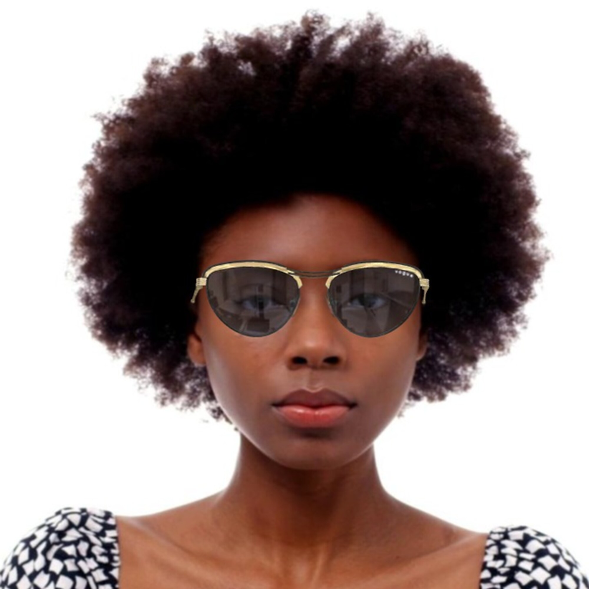 Sunglasses VO4236S - Black/gold - Dark Blue - Metal | Vogue