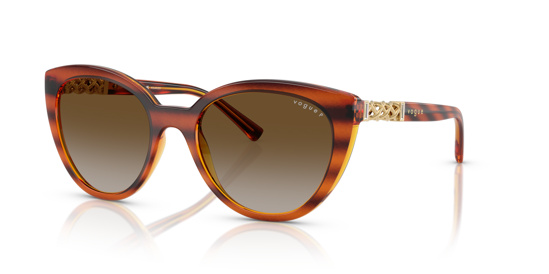 Vogue Eyewear Cat Eye Sunglasses with Metal Frame Vogue Eyewear VO5239 - Cat Eye Black Frame Glasses For Women  main image 2