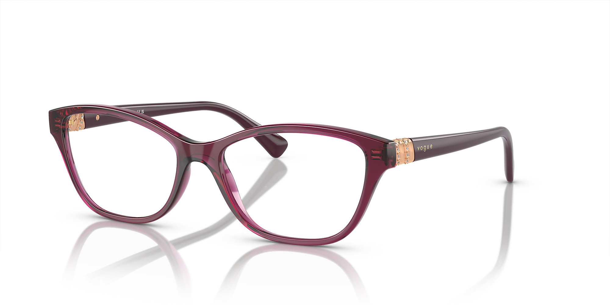 オンピング　ON PNG Eyeglasses VO5516B - Transparent Cherry - - Nylon | Vogue United