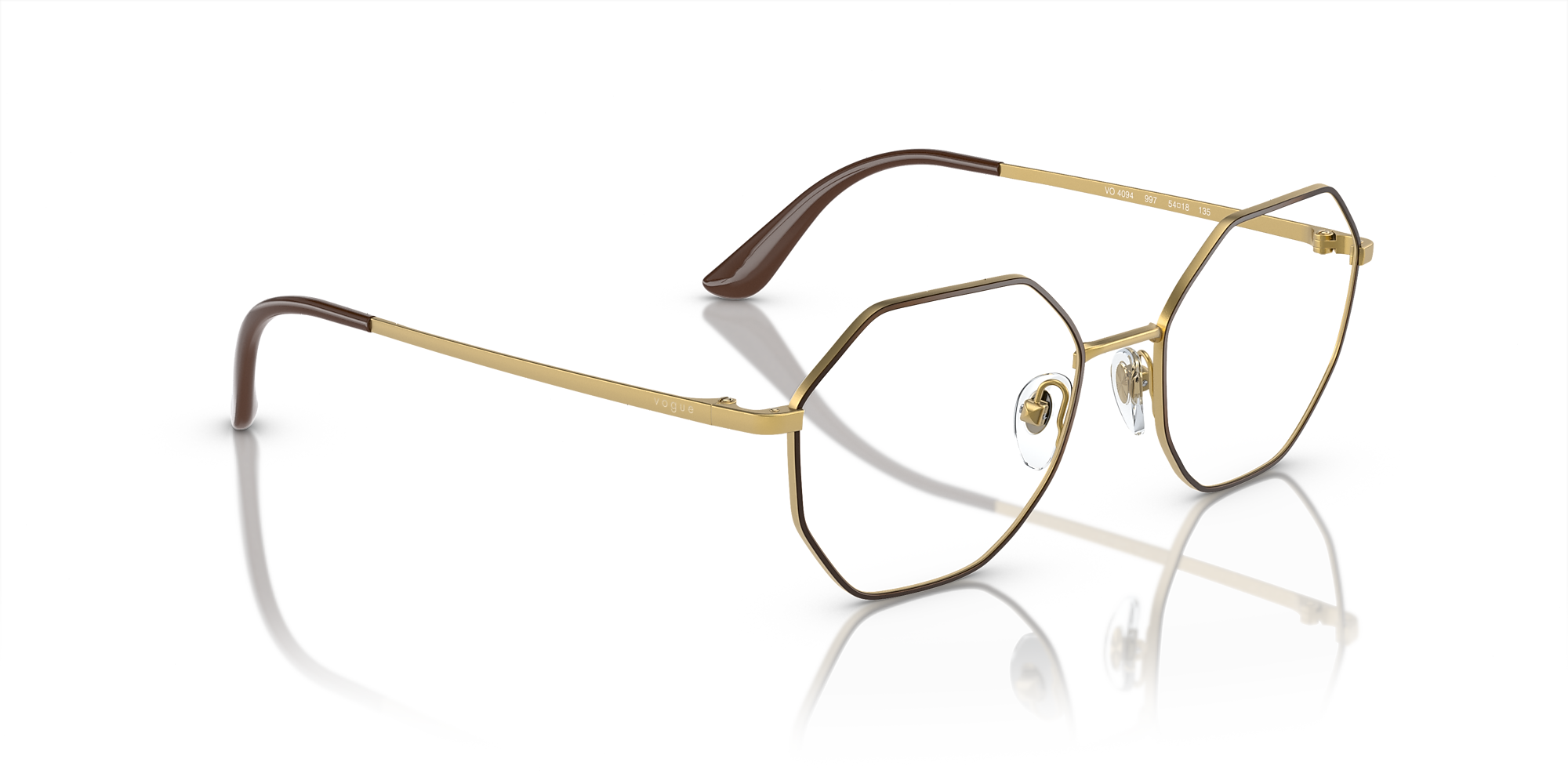 Eyeglasses VO4094 - Top Brown/pale Gold - Demo Lens - Metal Eyeglasses VO4094 - Top Brown/pale Gold - Demo Lens - Metal