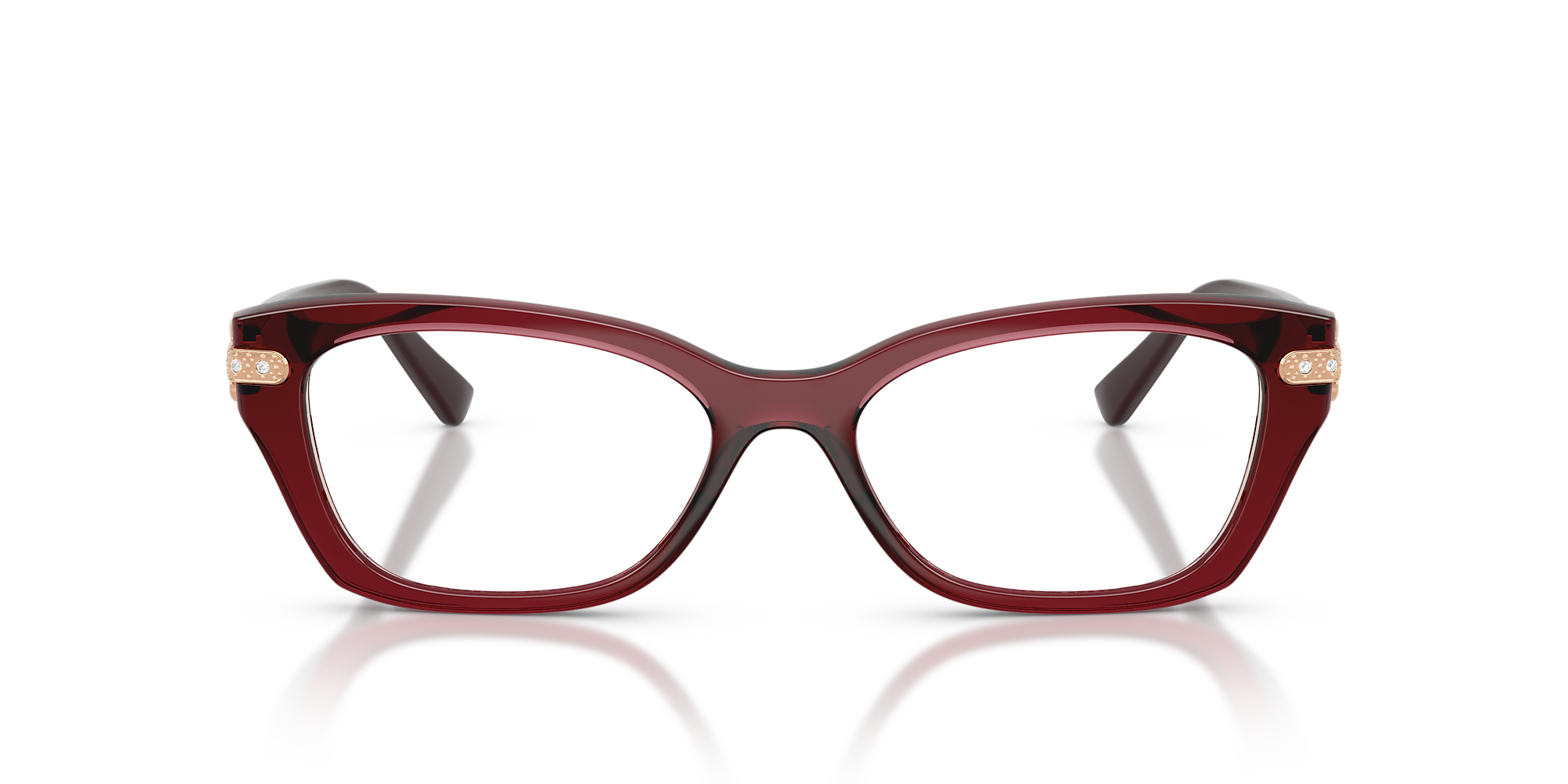 Eyeglasses VO5704B - Transparent Bordeaux - Demo Lens - Nylon