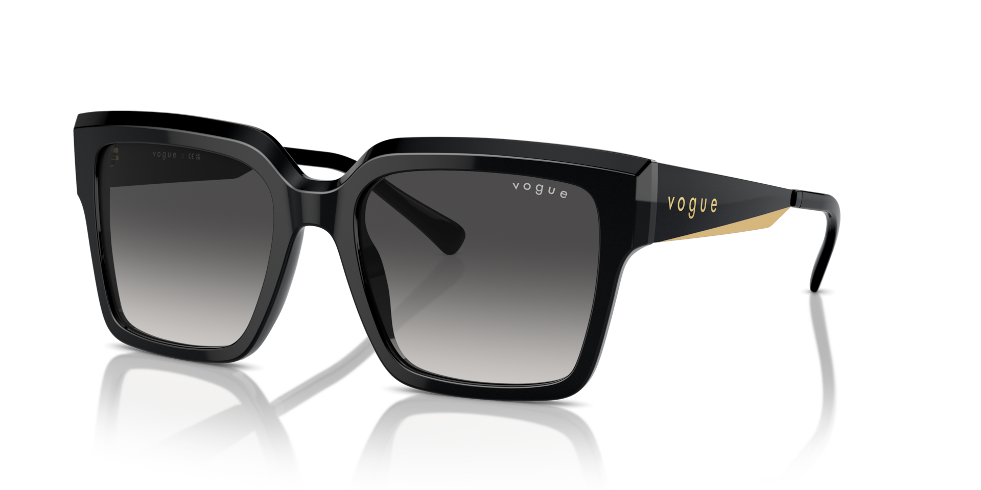 . Vogue chic Black & gold square sunglasses with
UV protection sunglasses Vogue Eyewear VO4175SB - Square Gold Frame Prescription  main image 2