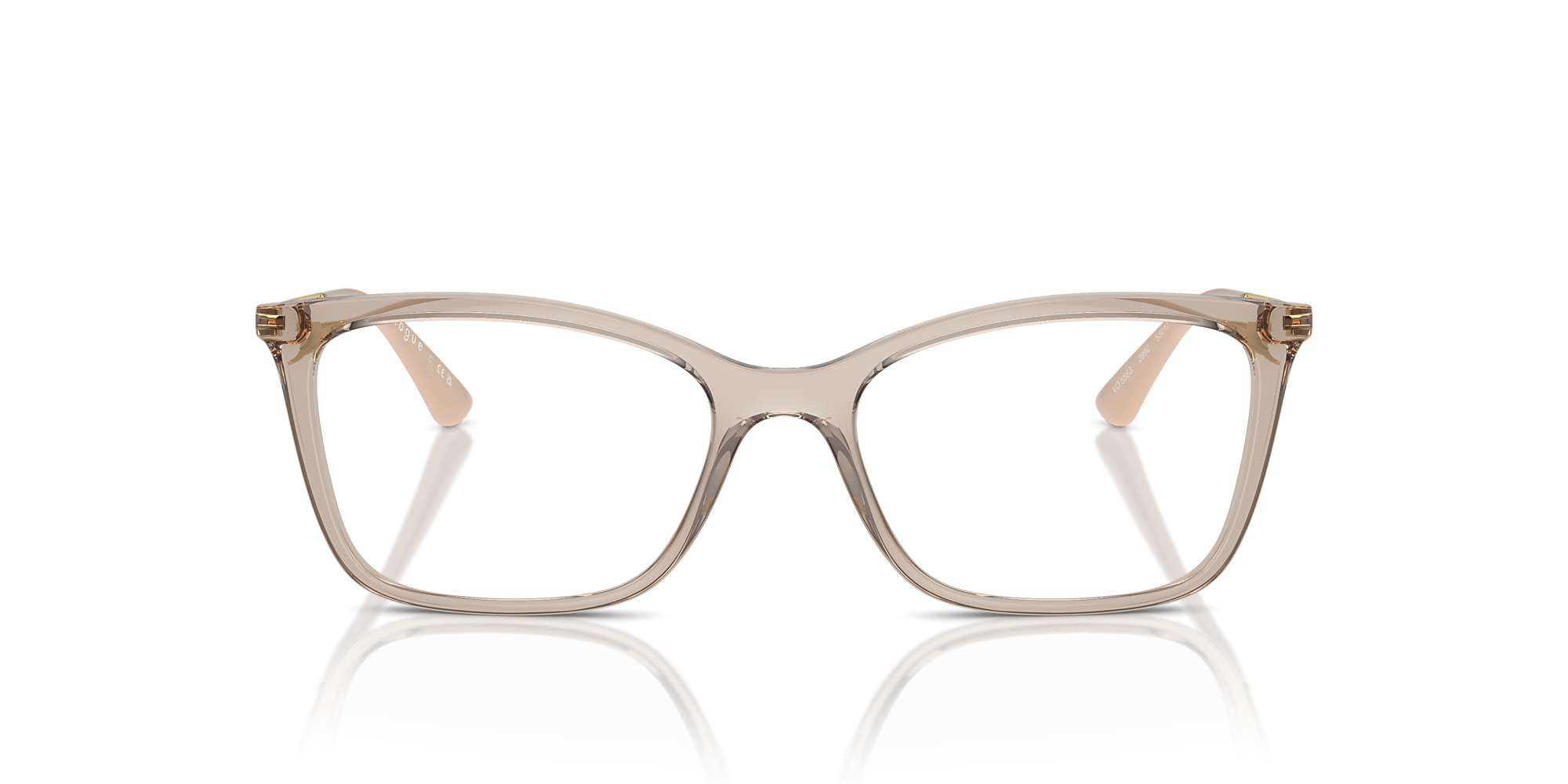 Eyeglasses VO5563 - Transparent Caramel - Demo Lens - Metal