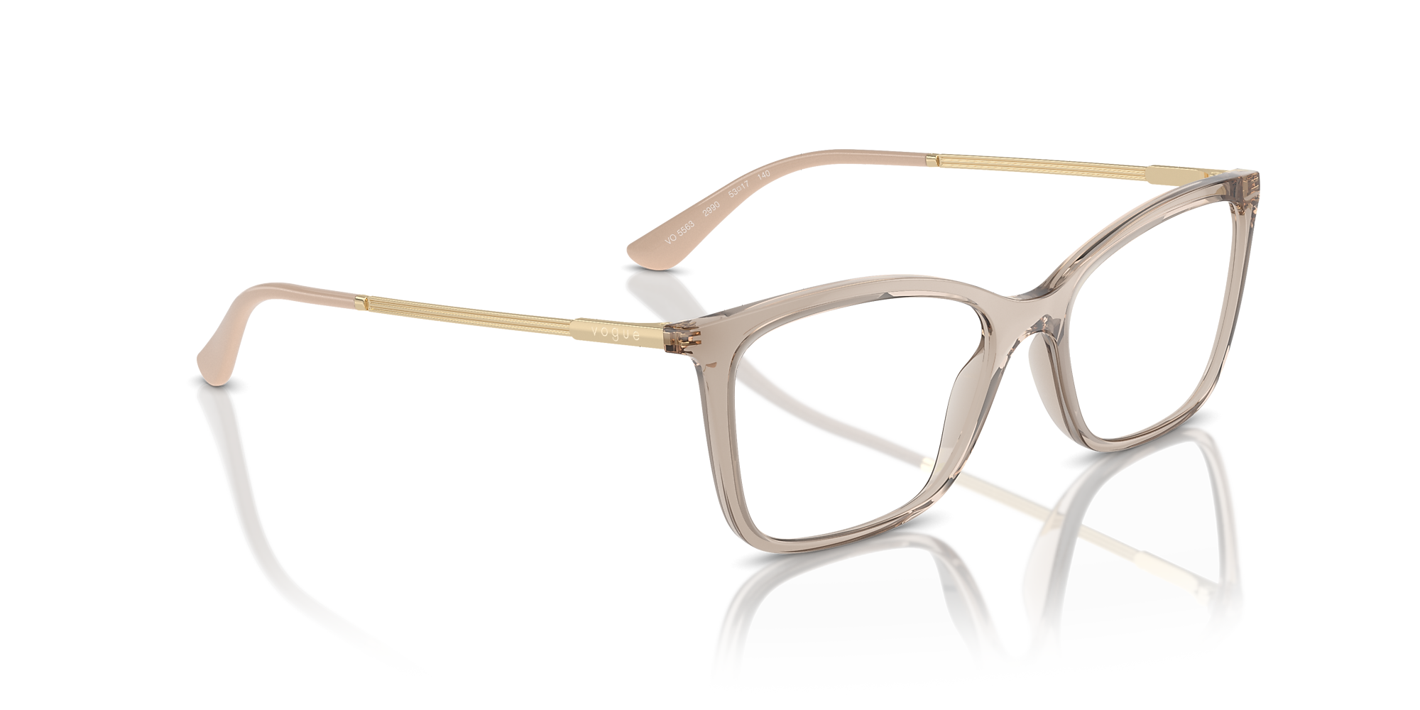 Eyeglasses VO5563 - Transparent Caramel - Demo Lens - Metal
