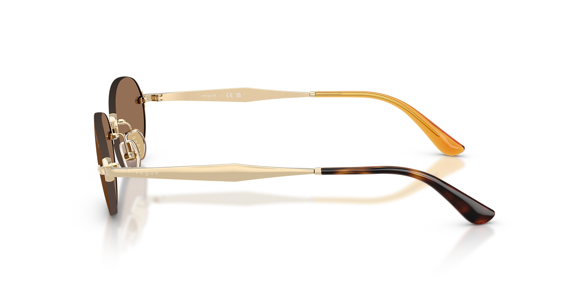 Sunglasses VO4342S - Pale Gold - Dark Brown - Metal | Vogue Canada