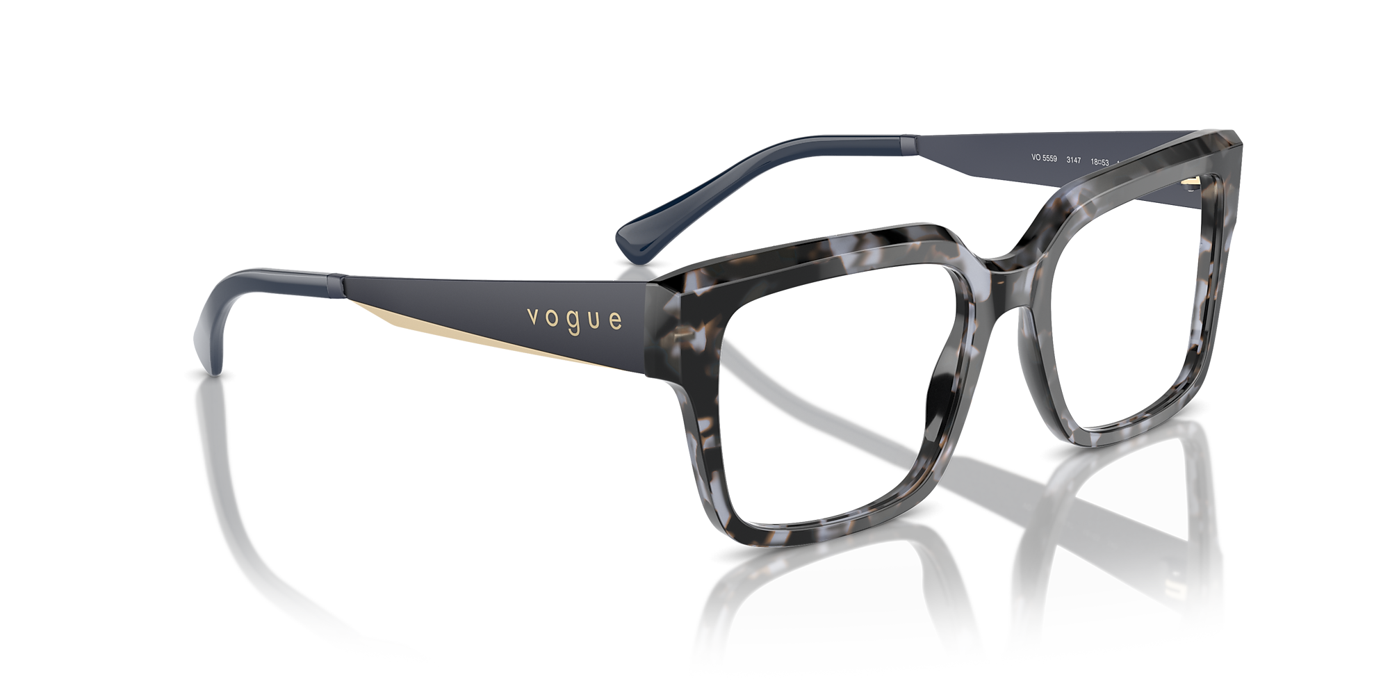 Eyeglasses VO5559 - Blue Tortoise - Demo Lens - Metal | Vogue