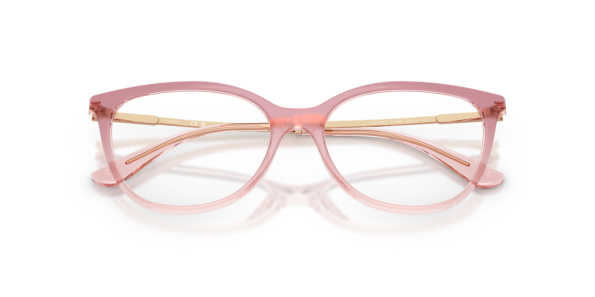 Eyeglasses VO5673 - Gradient Pink/transparent Pink - Demo Lens