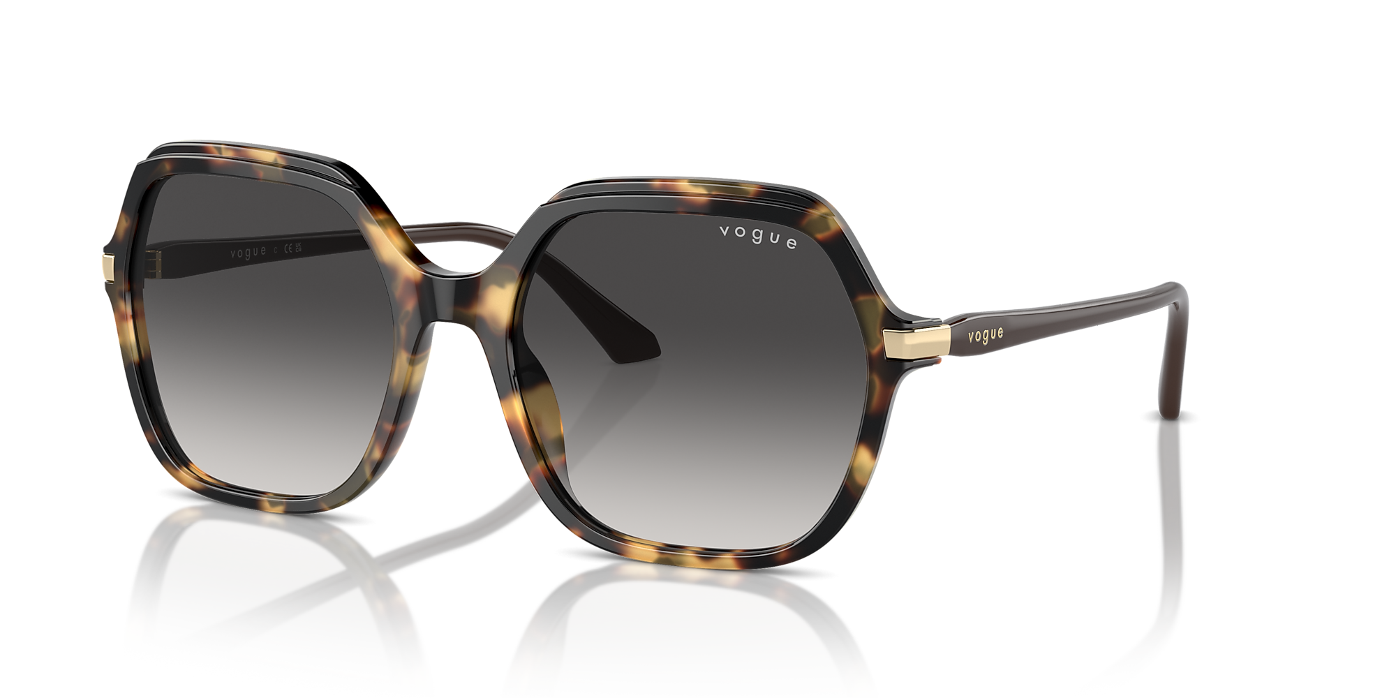 Sunglasses VO5561S - Yellow Tortoise - Grey Gradient Black - Nylon
