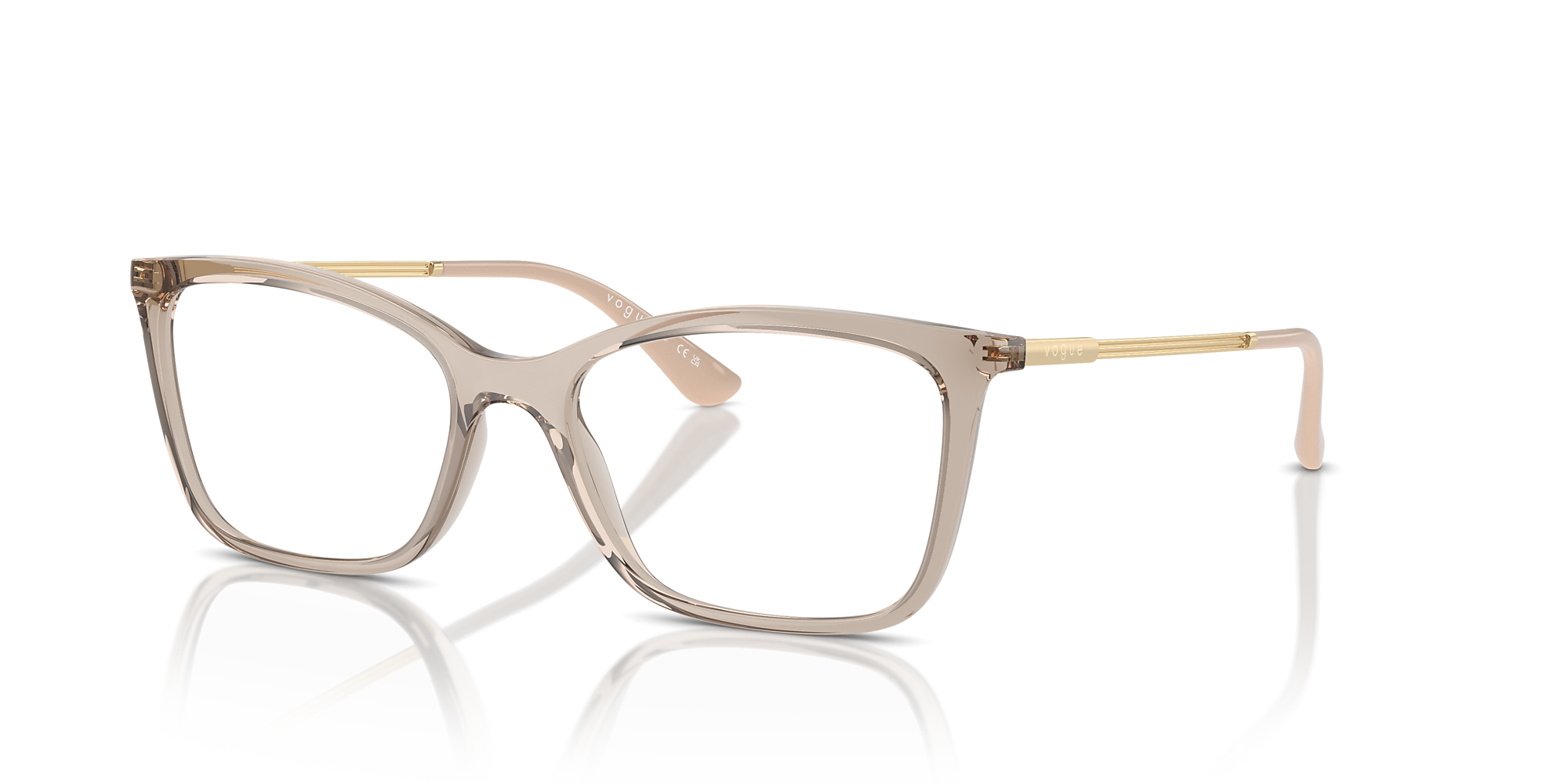 Eyeglasses VO5563 - Transparent Caramel - Demo Lens - Metal