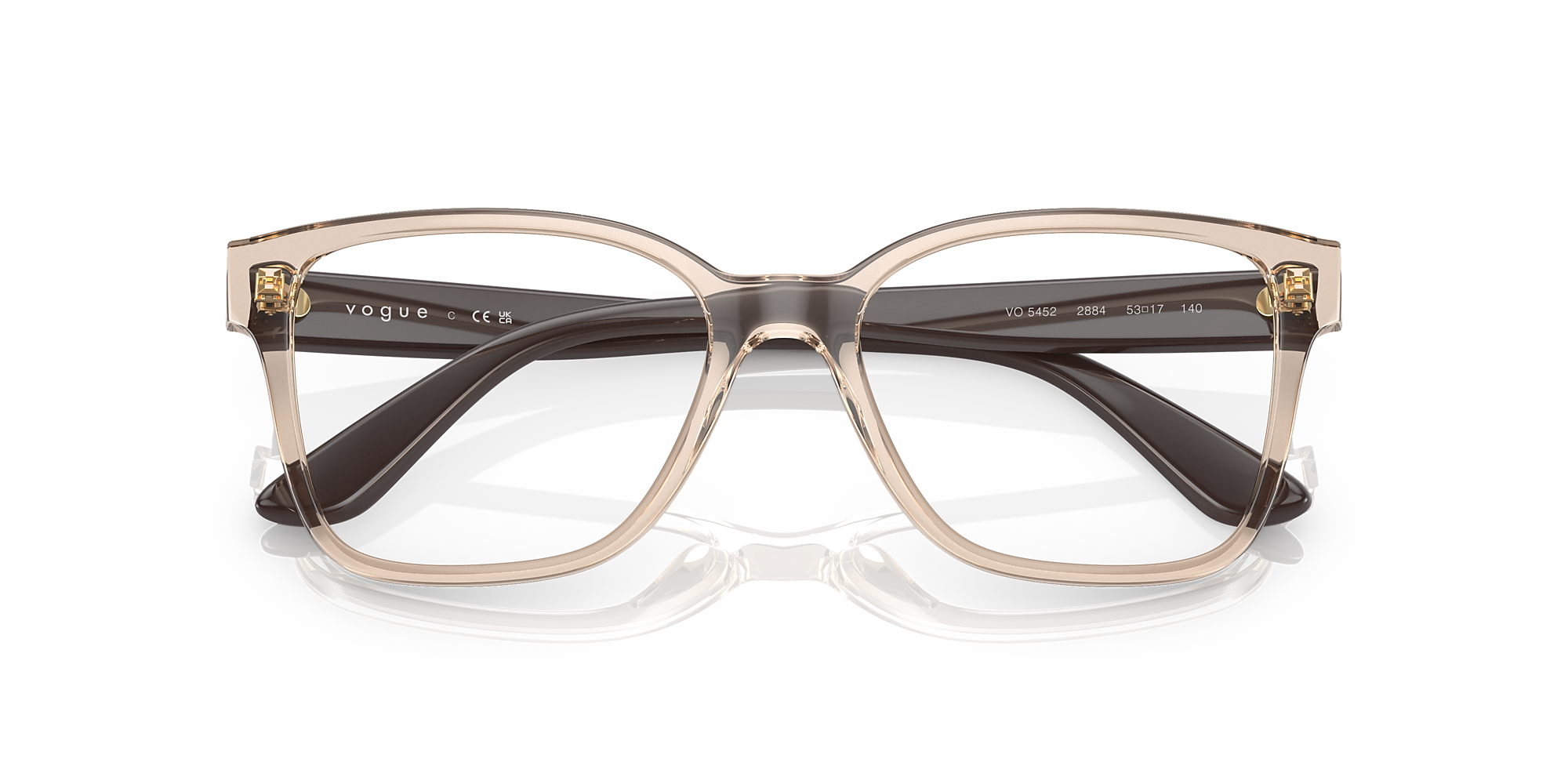 Eyeglasses VO5452 - Transparent Light Brown - Demo Lens - Nylon