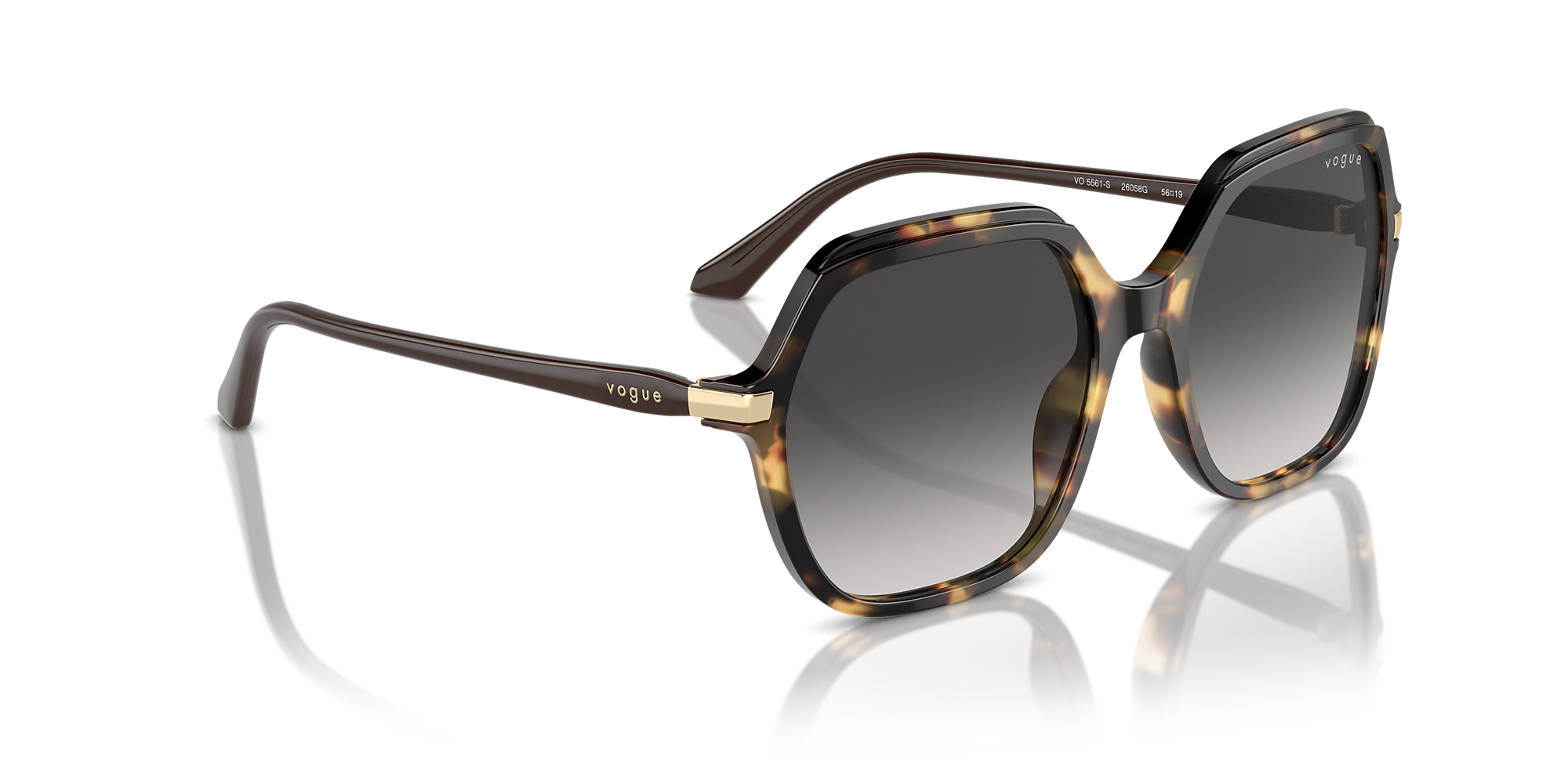 Sunglasses VO5561S - Yellow Tortoise - Grey Gradient Black - Nylon