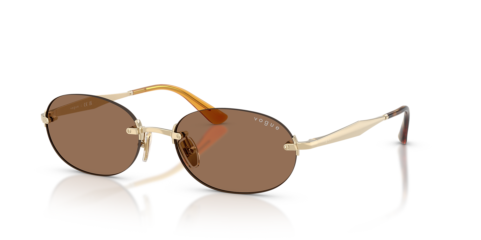 Sunglasses VO4342S - Pale Gold - Dark Brown - Metal | Vogue Canada