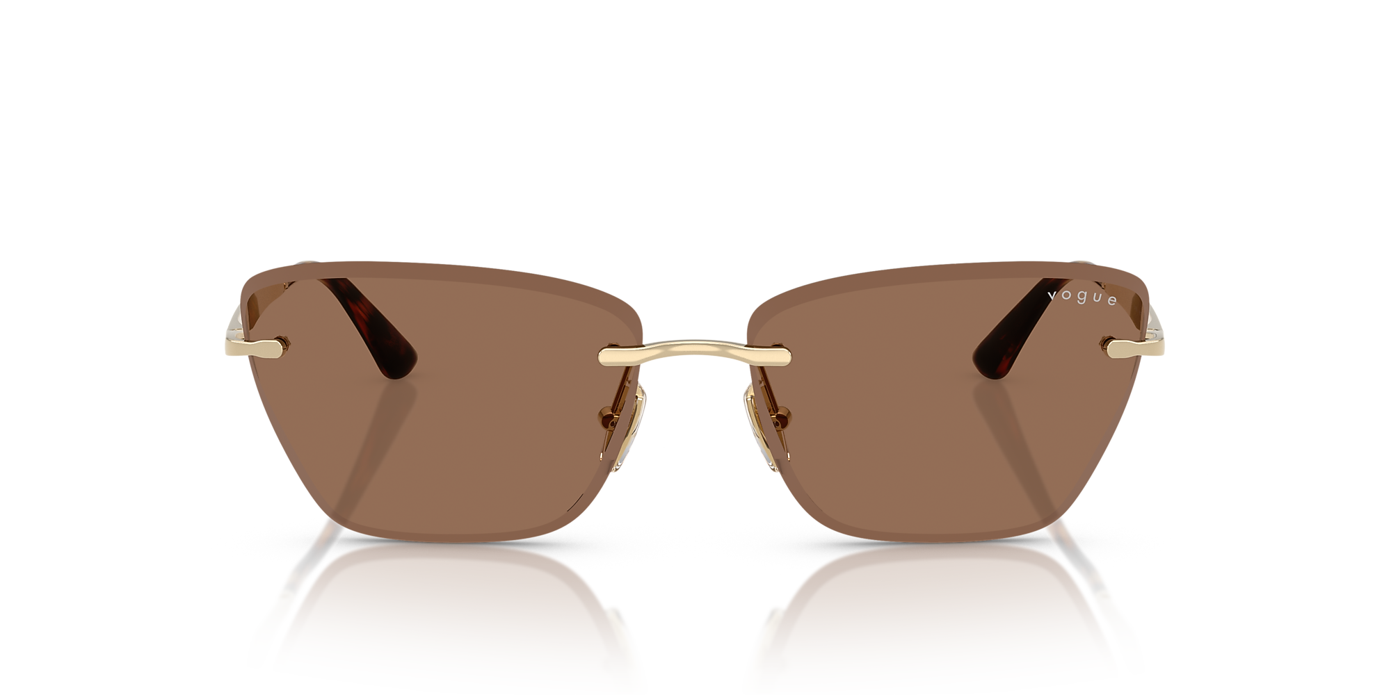 Sunglasses VO4332S - Pale Gold - Dark Brown - Metal | Vogue United