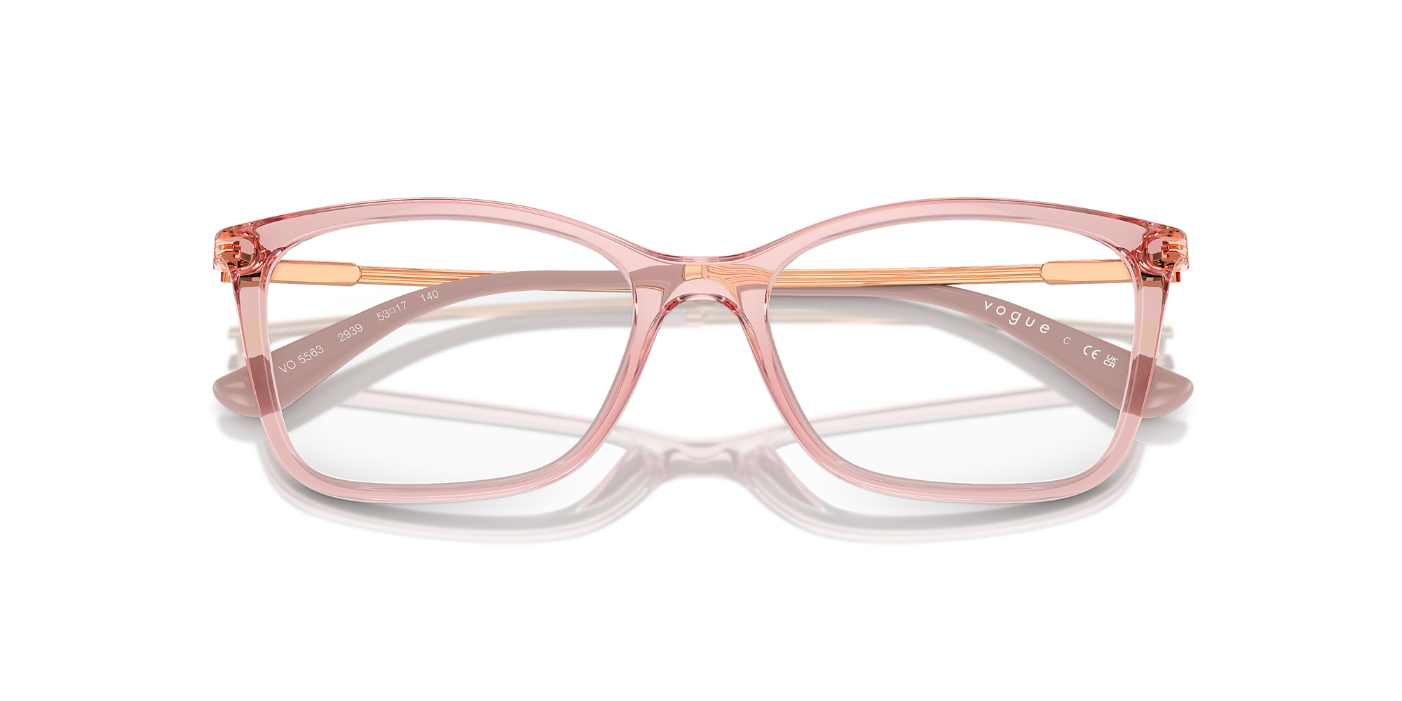Eyeglasses VO5563 - Transparent Pink - Demo Lens - Metal | Vogue