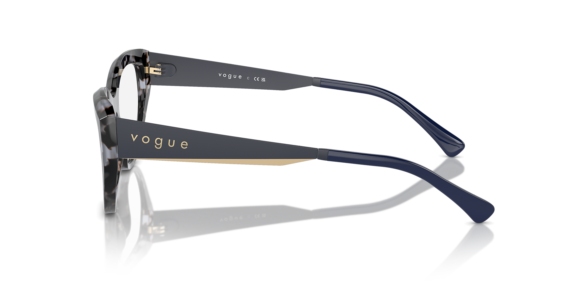 Eyeglasses VO5560 - Blue Tortoise - Demo Lens - Metal | Vogue