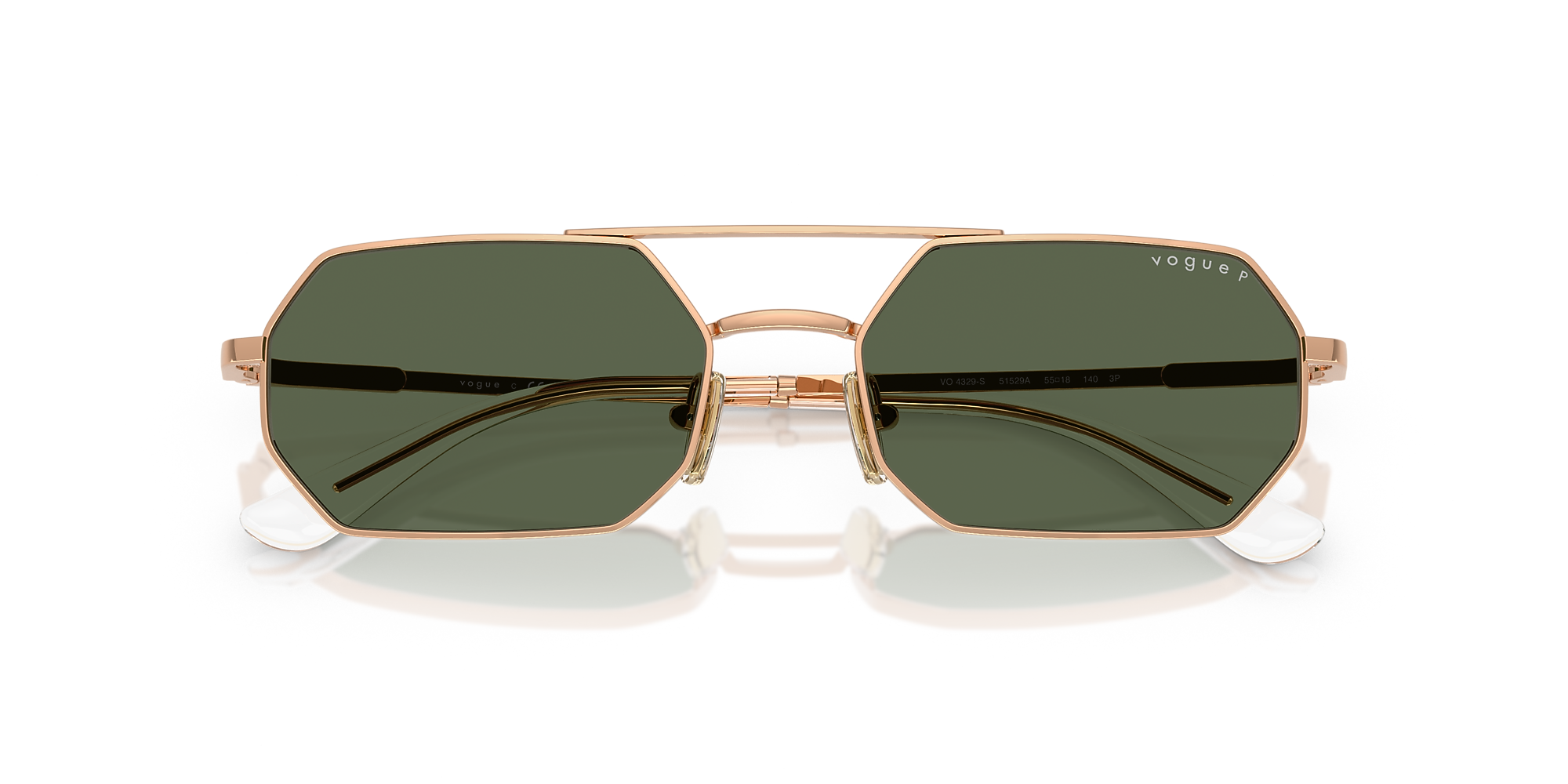 Sunglasses VO4329S - Rose Gold - Dark Green Polar - Metal | Vogue